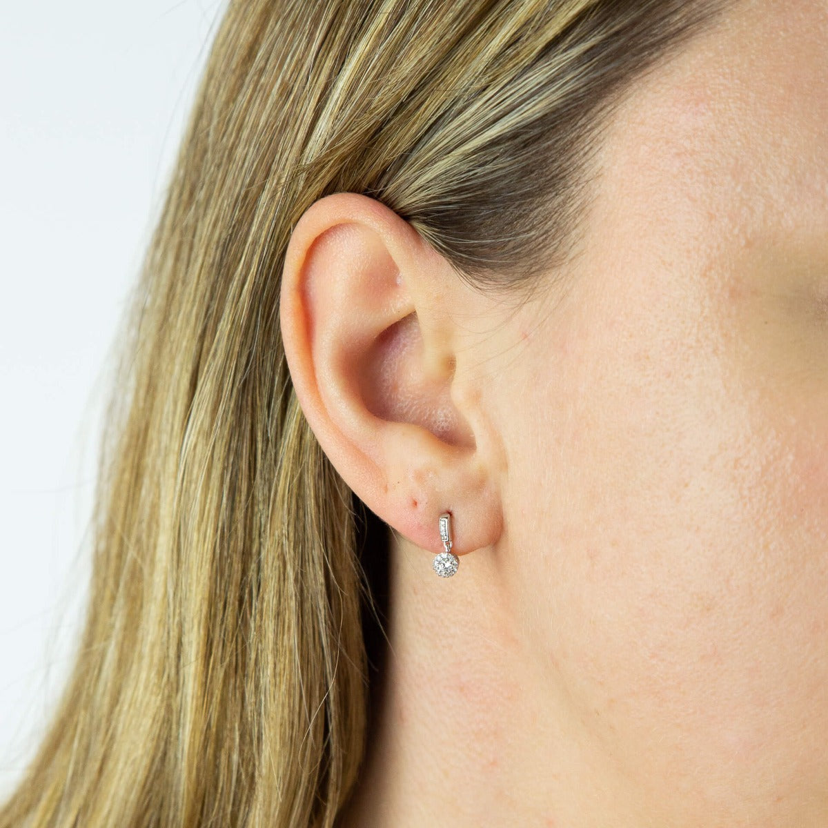 Small Diamond Cluster Earrings