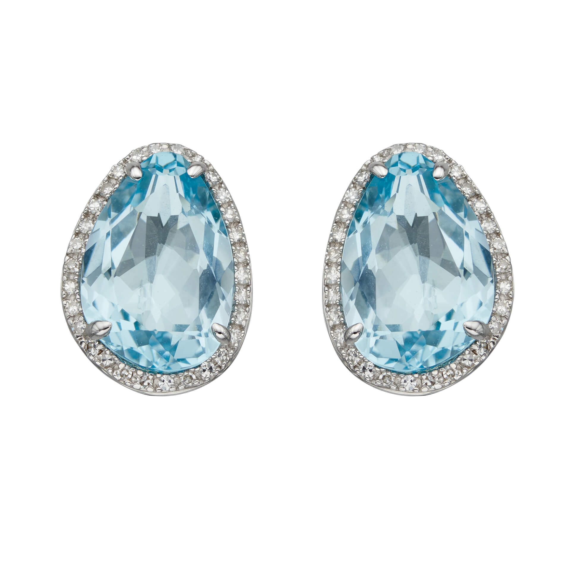 Irregular Shaped Semi-Precious Stone Stud Earrings