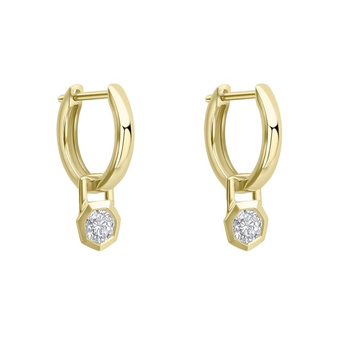Octagon Hoop Earrings
