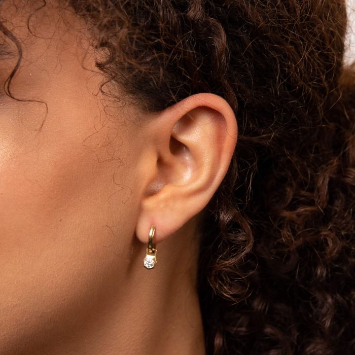 Octagon Hoop Earrings
