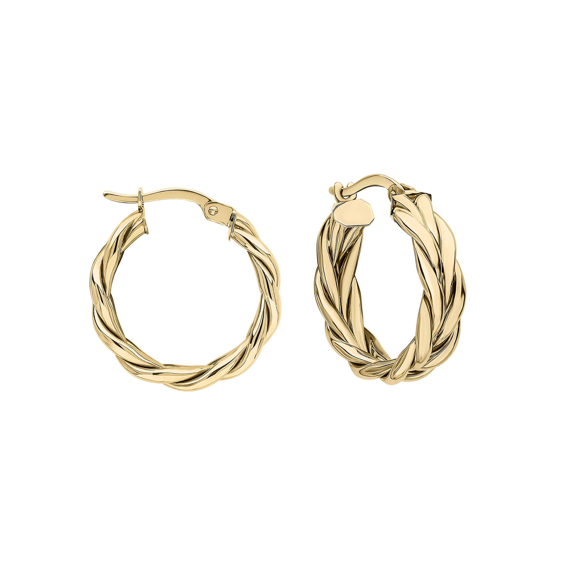 Rope Textured Hoop Earrings