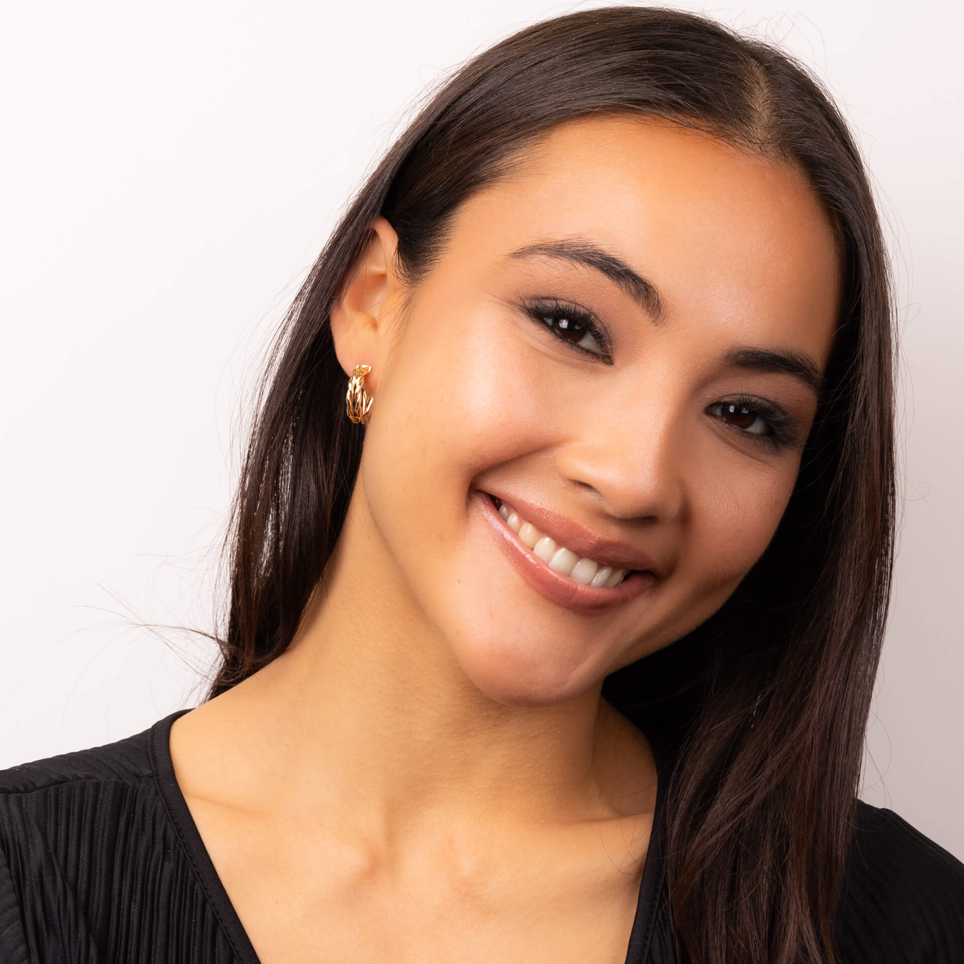 Rope Textured Hoop Earrings