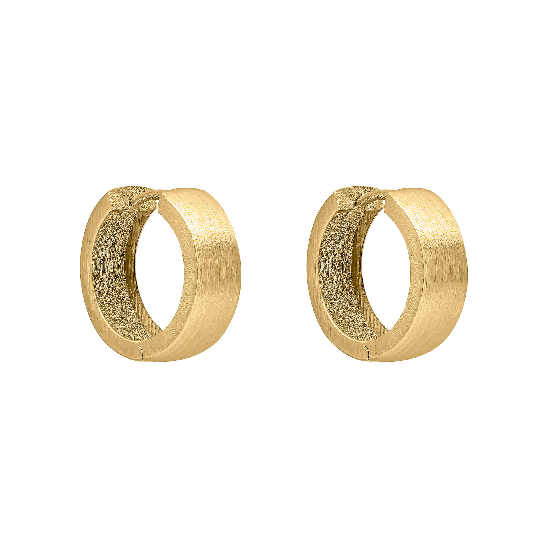 Brushed Chunky Hoop Earrings