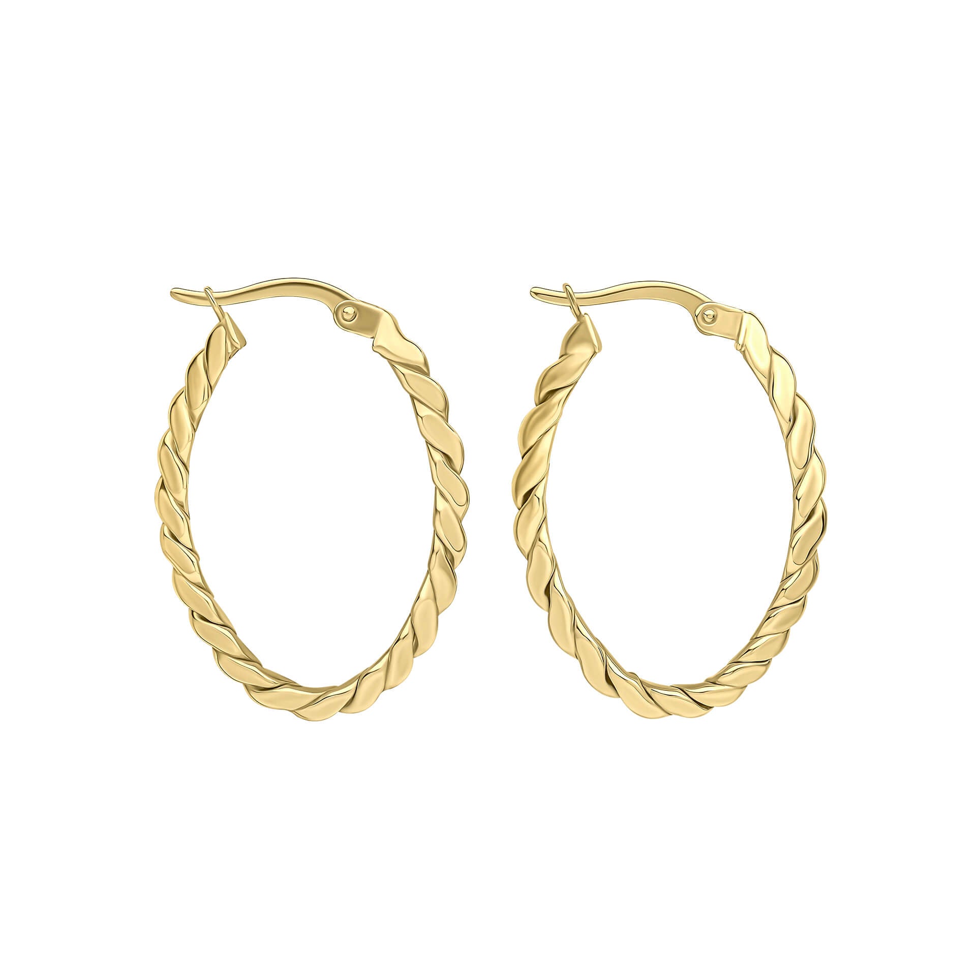 Twisted Rope Hoop Earrings