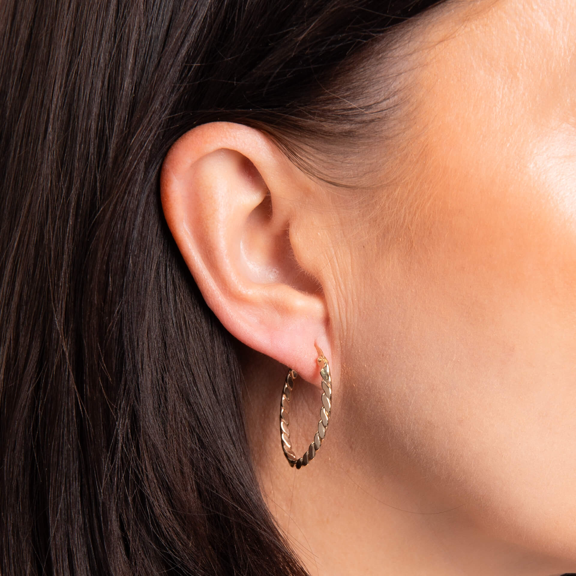 Twisted Rope Hoop Earrings