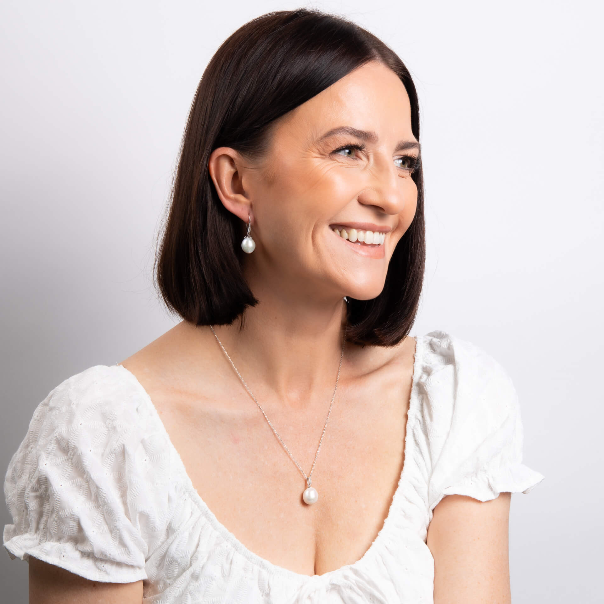 Oversized Baroque Pearl and White Topaz Detail Drop Earrings