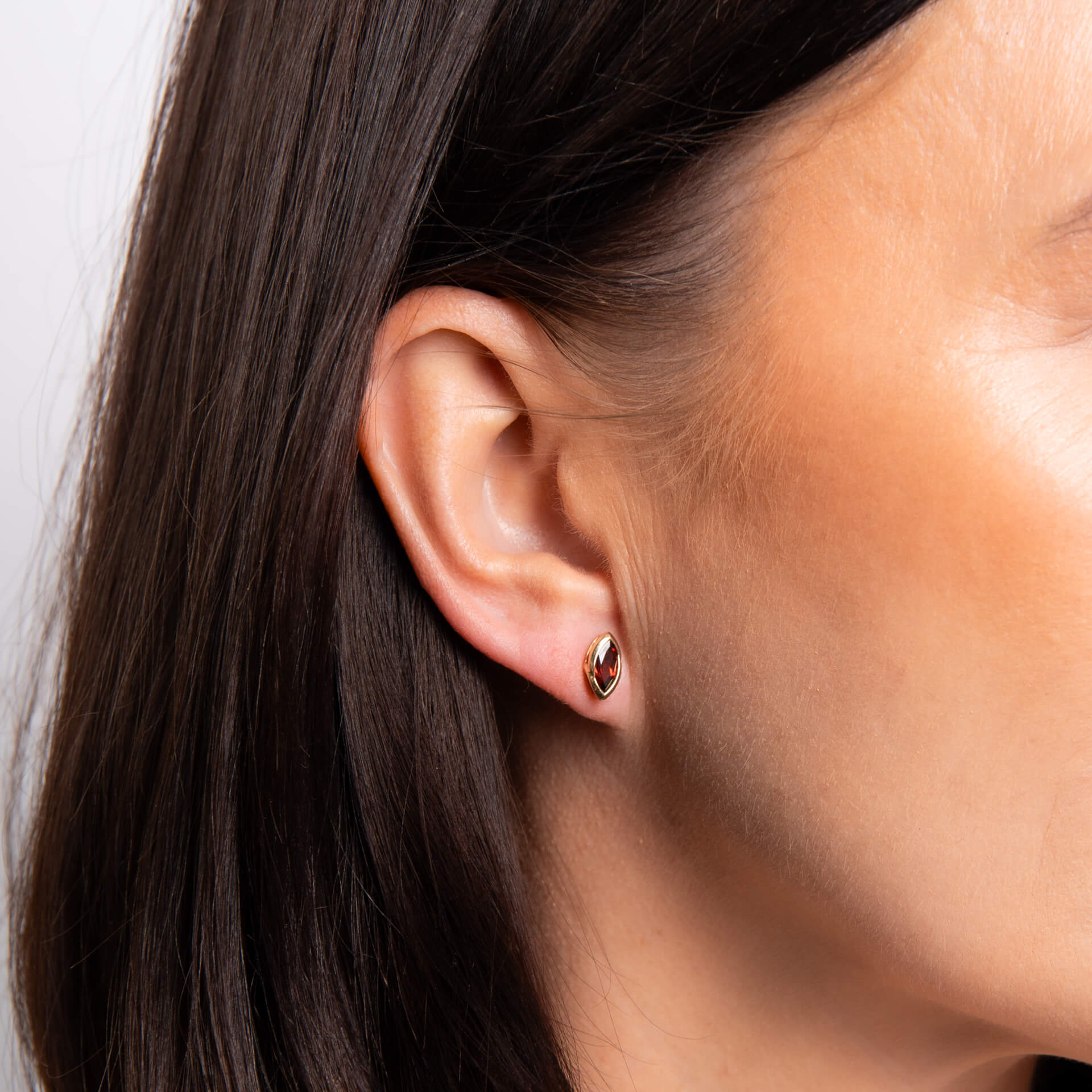 Marquise Garnet Stud Earrings