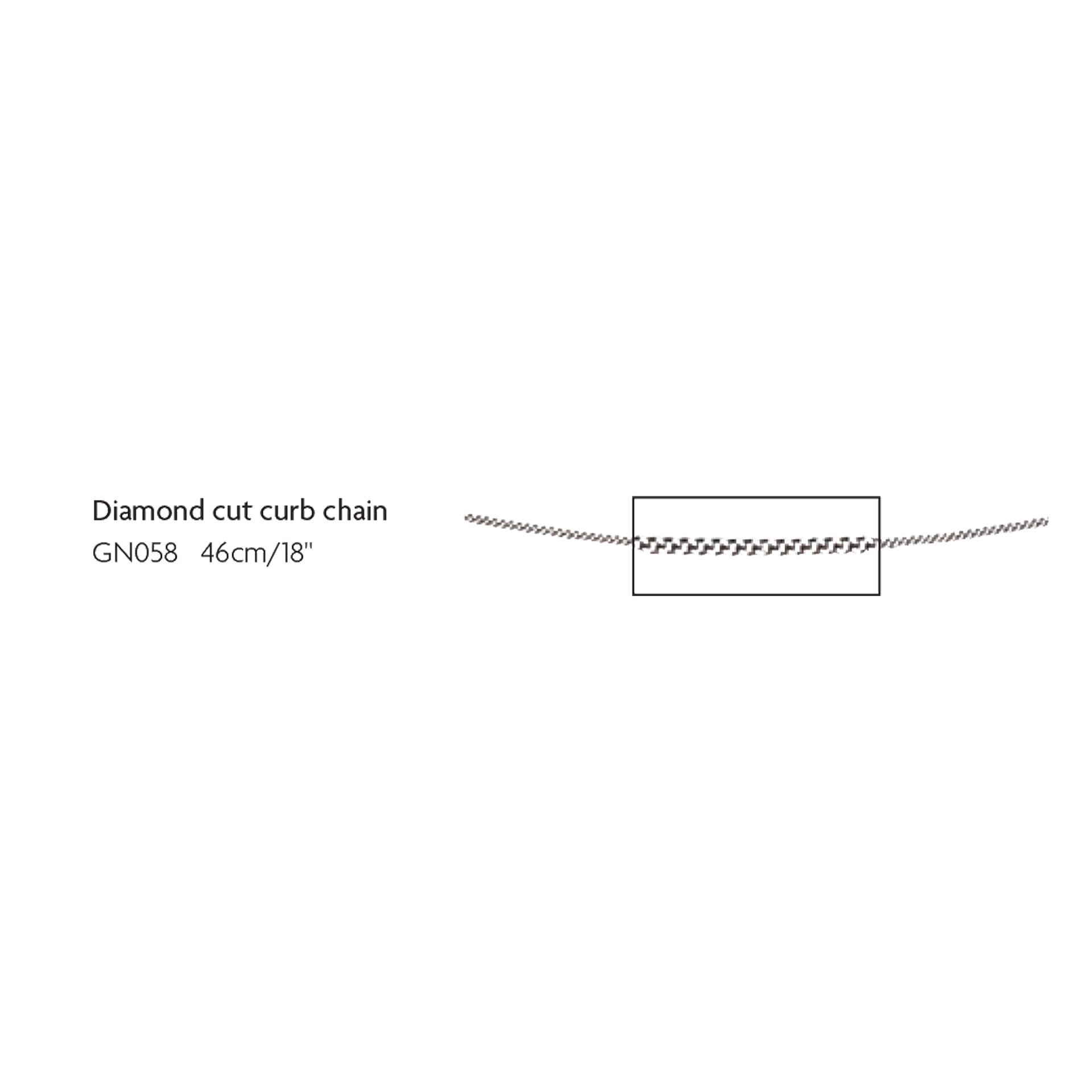 0.6mm Diamond Cut Curb Chain