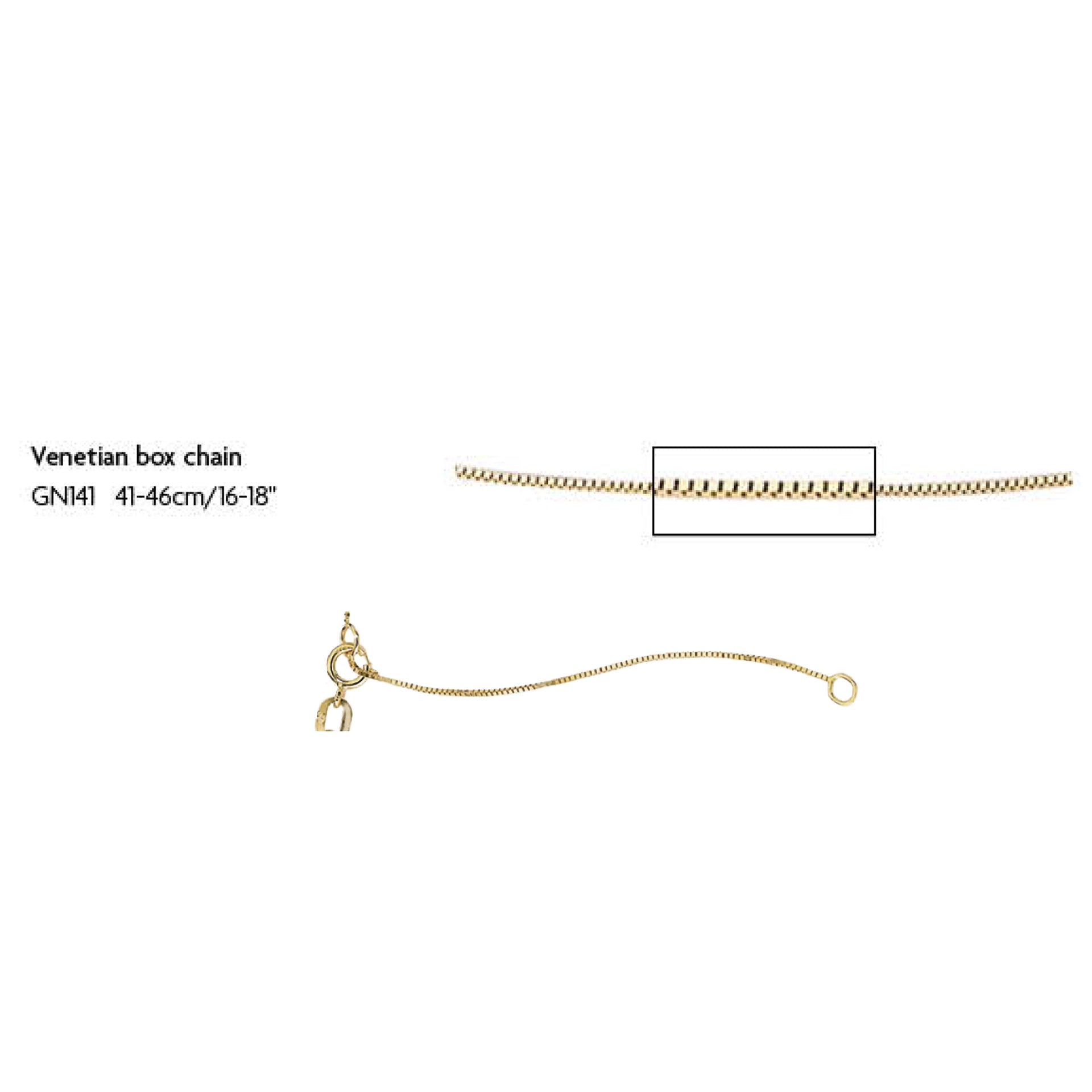 Venetian Box Chain 41cm-46cm