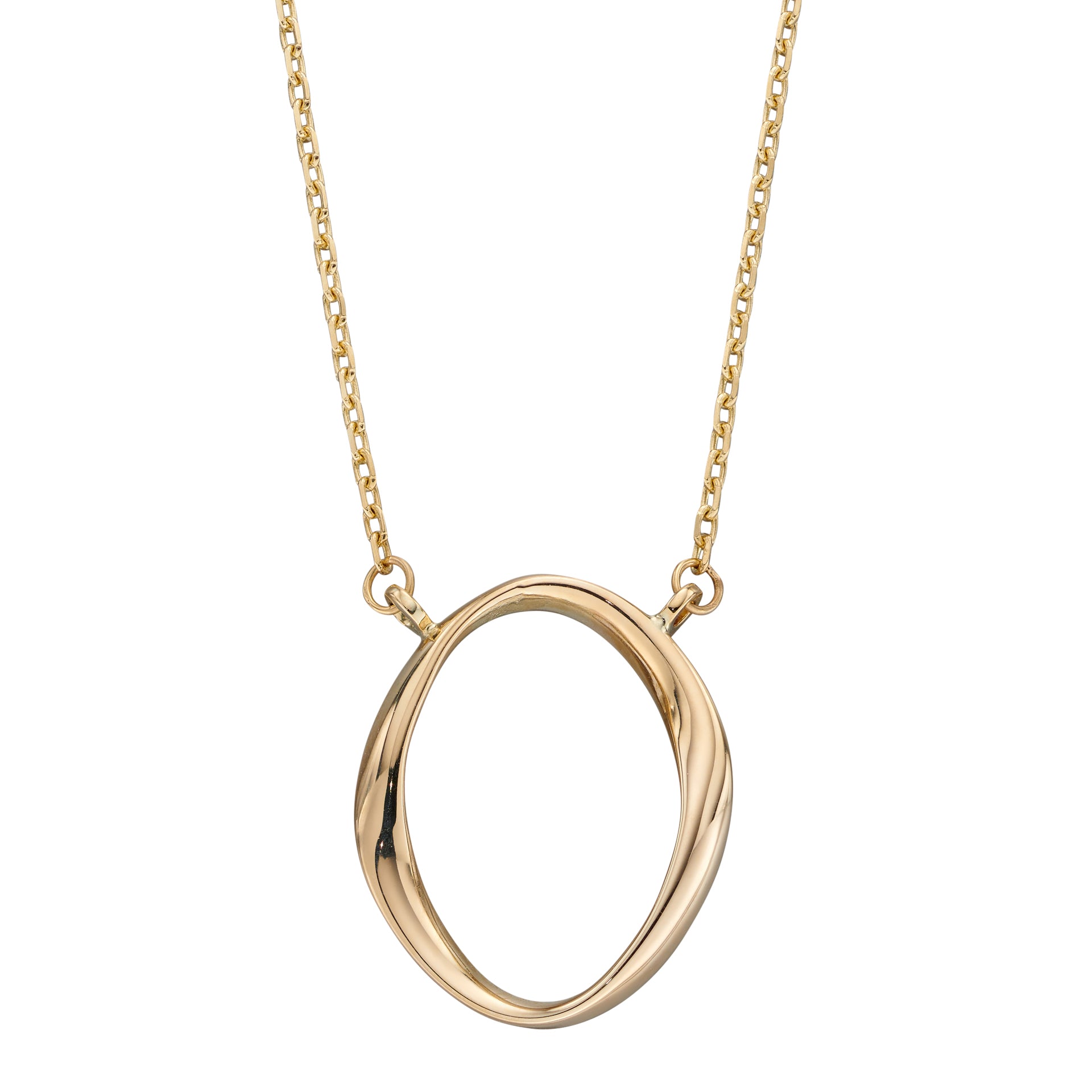 Twist Open Oval Necklace