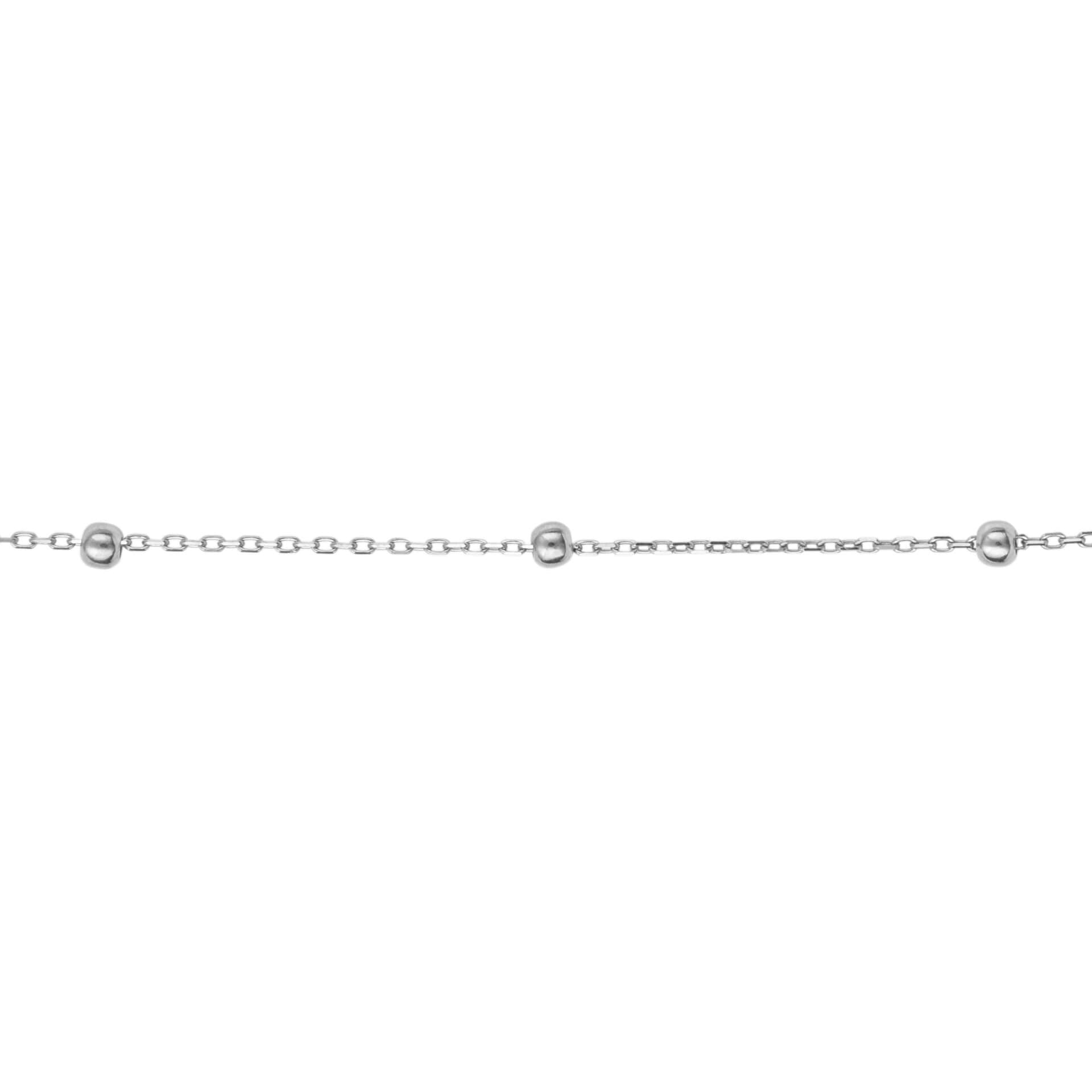 Fine Ball Station Chain Necklace
