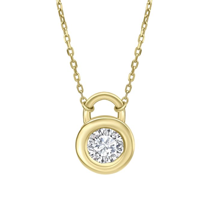Bezel Set Necklace