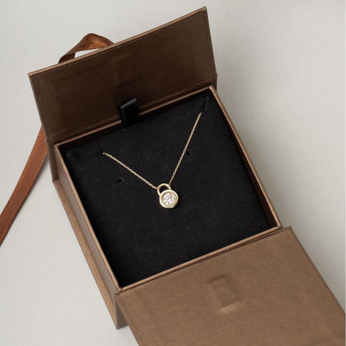 Bezel Set Necklace