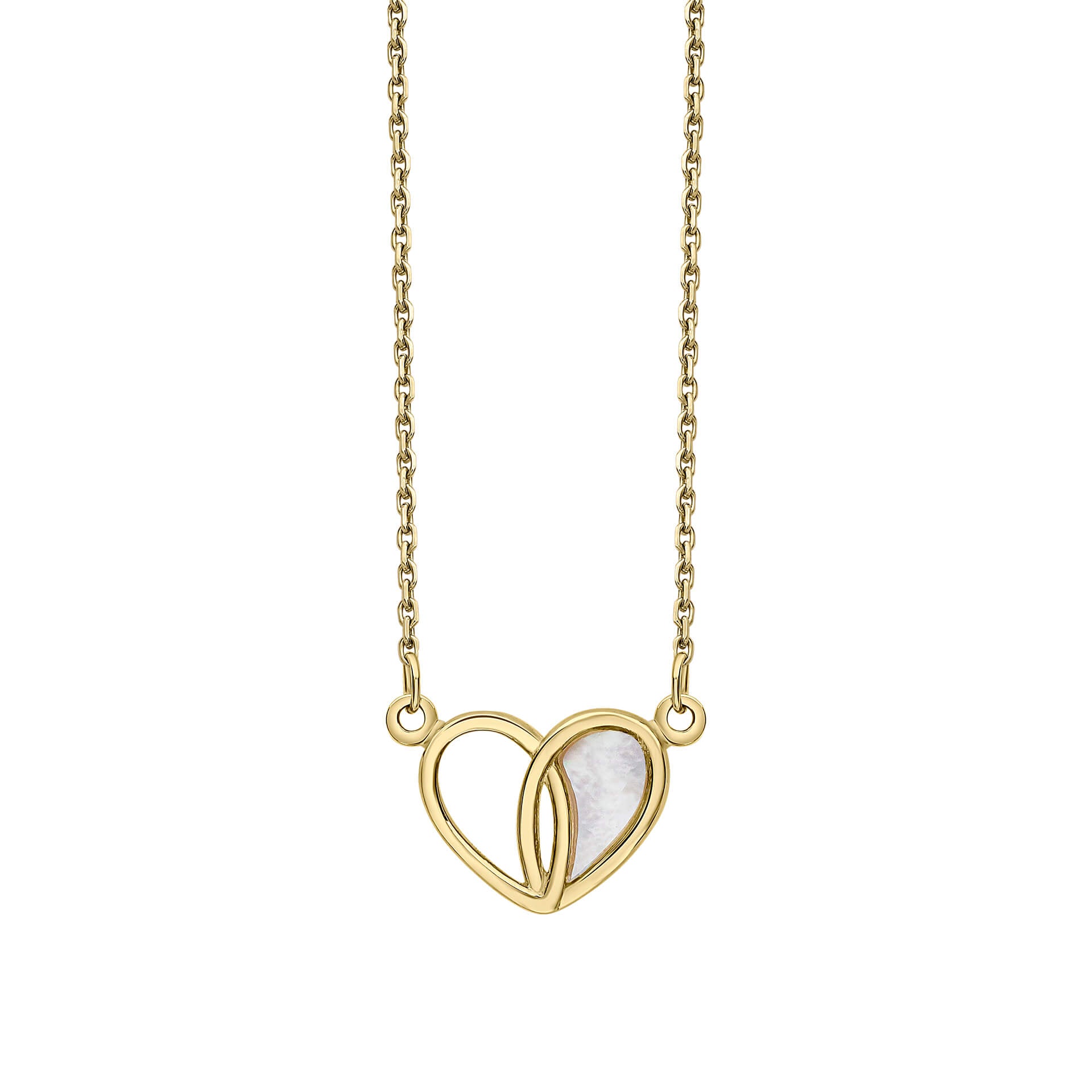 Heart Necklace with Mother of Pearl