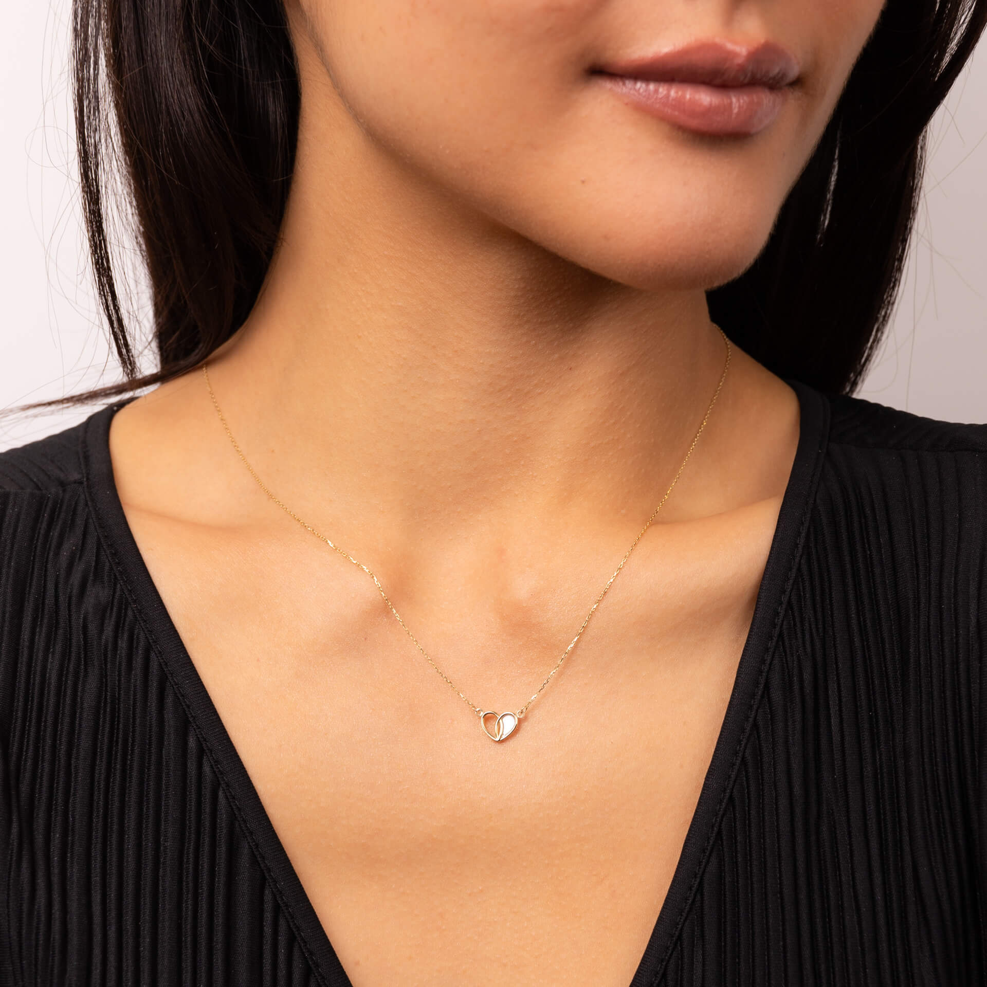 Heart Necklace with Mother of Pearl
