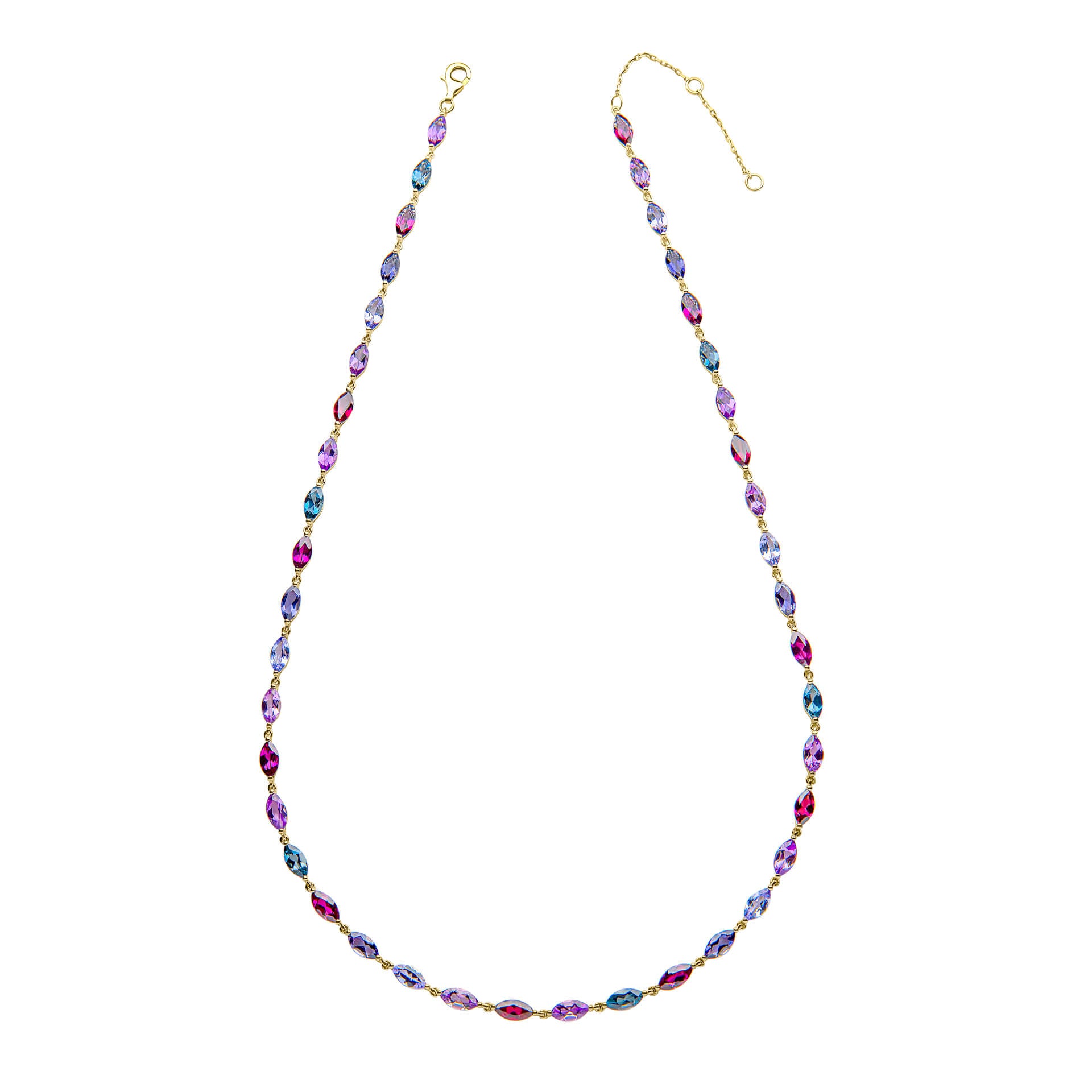 Semi-Precious Navette Necklace