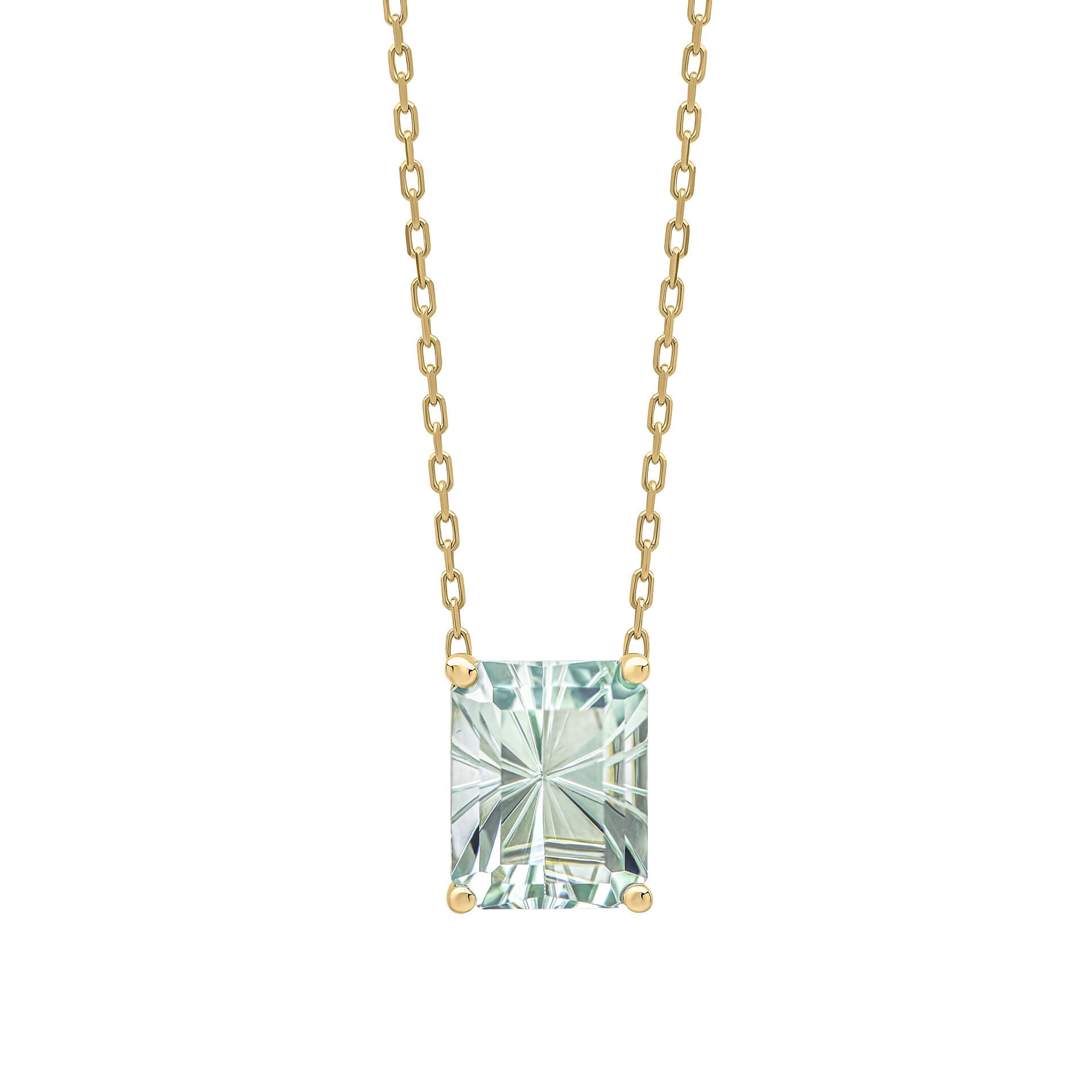 Octagonal Fancy Cut Amethyst Necklace