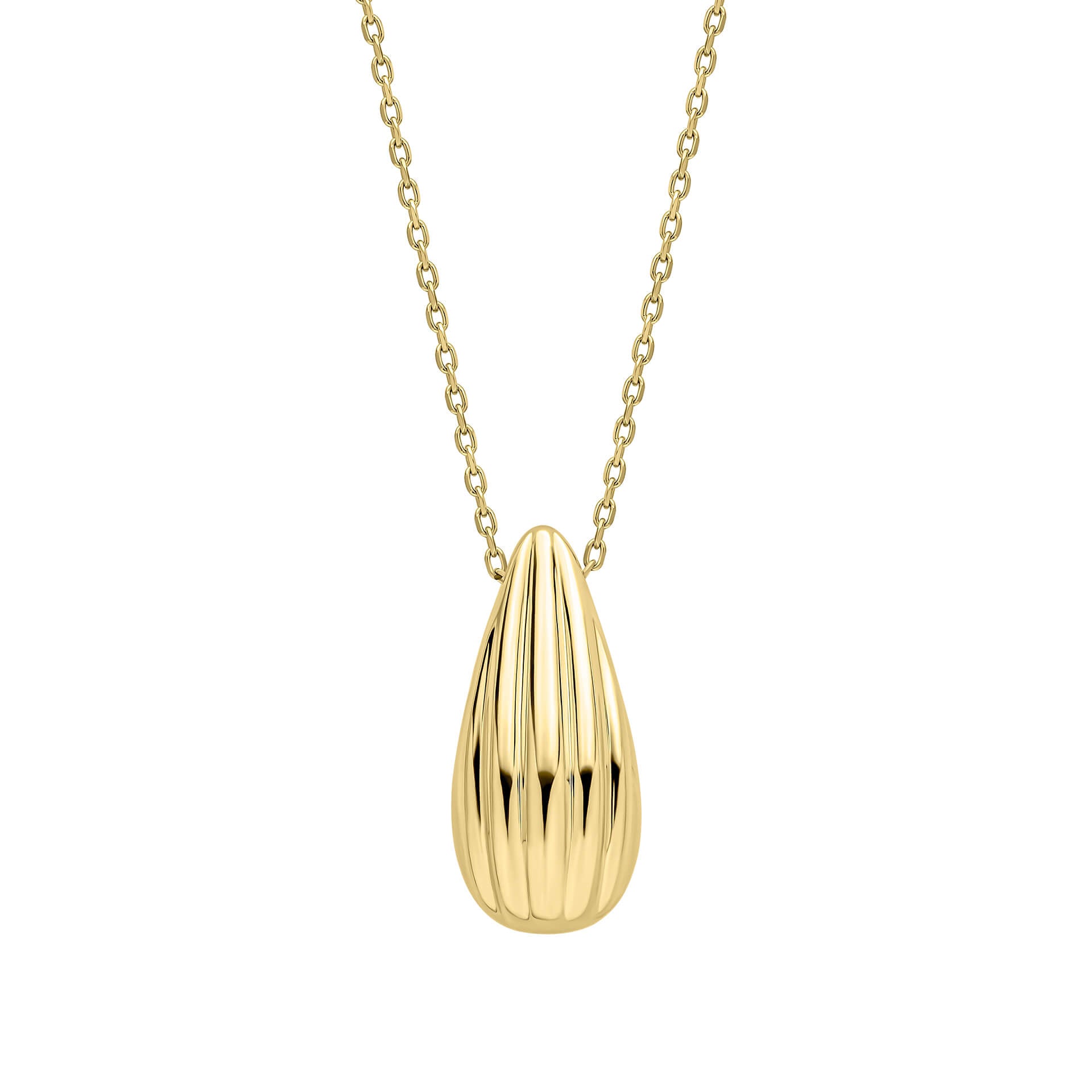 Ridged Teardrop Necklace