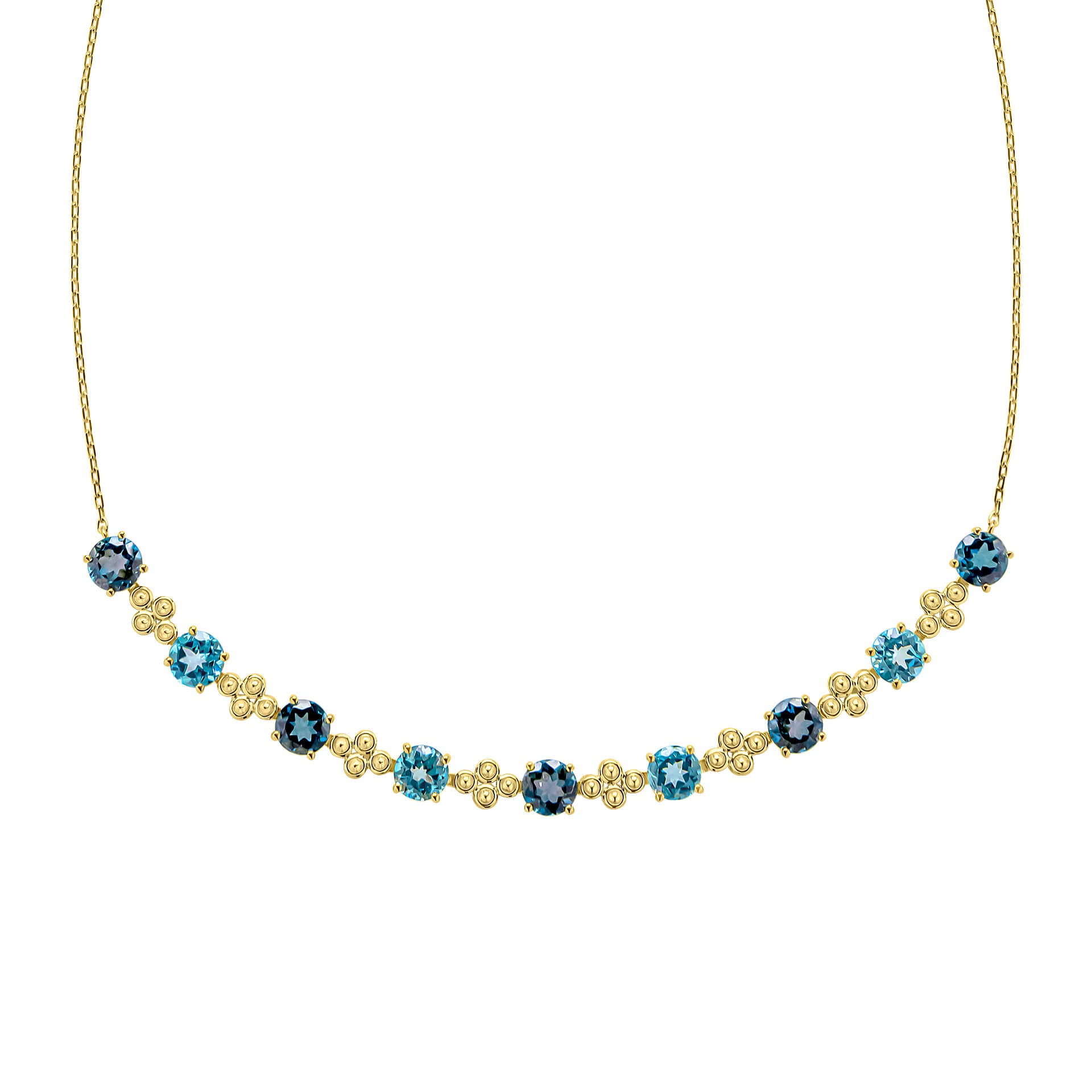 Ornate Blue Topaz Necklace