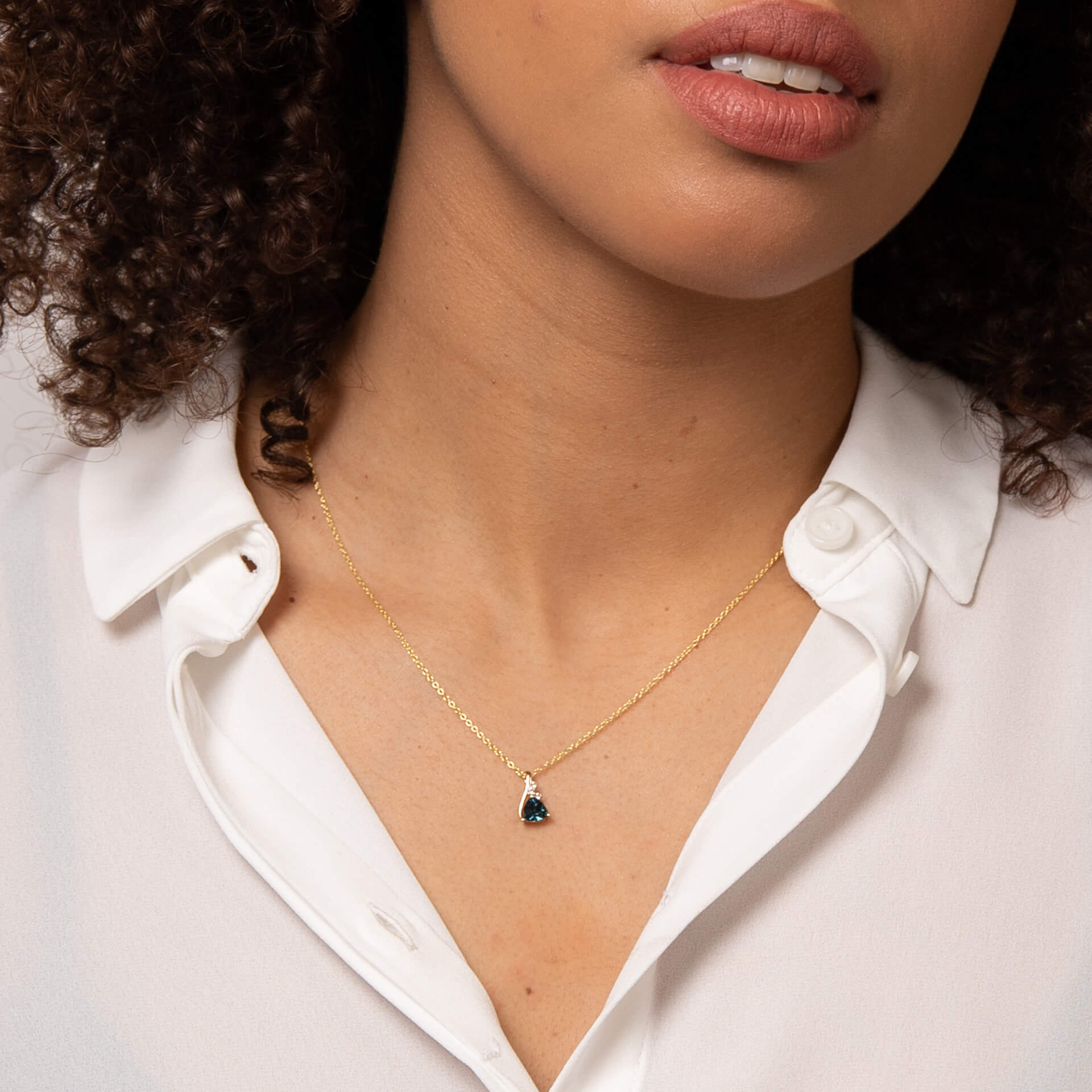 Trillion Semi-Precious Pendant
