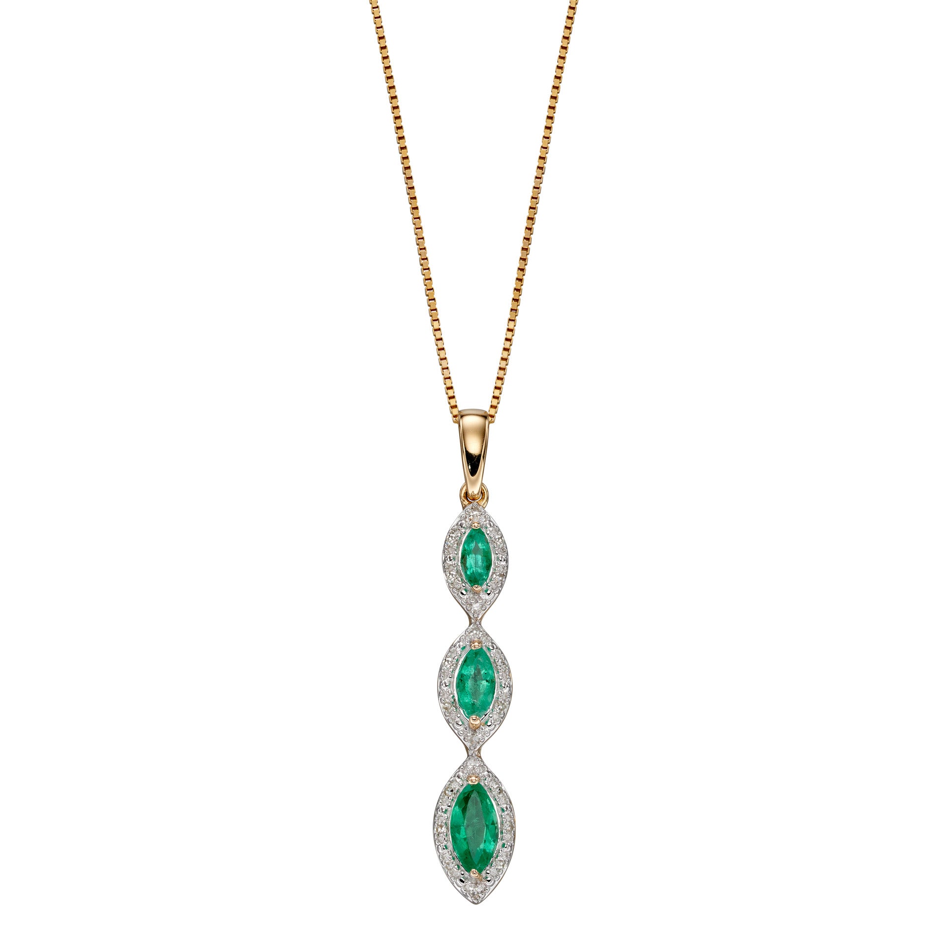 Marquise Triple Drop Pendant