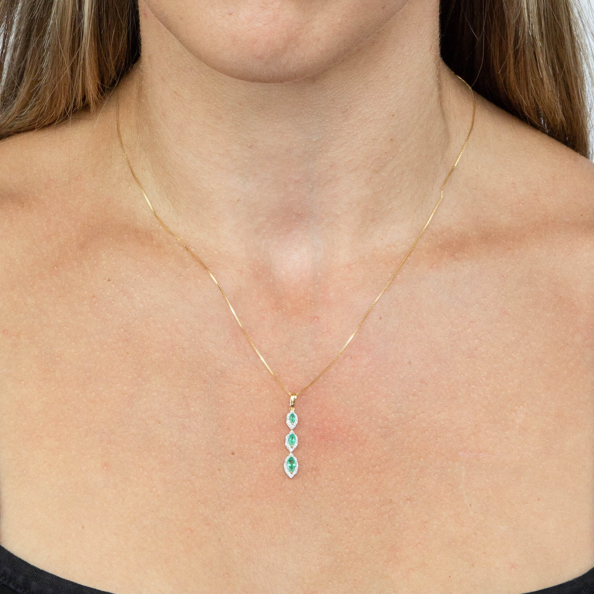 Marquise Triple Drop Pendant