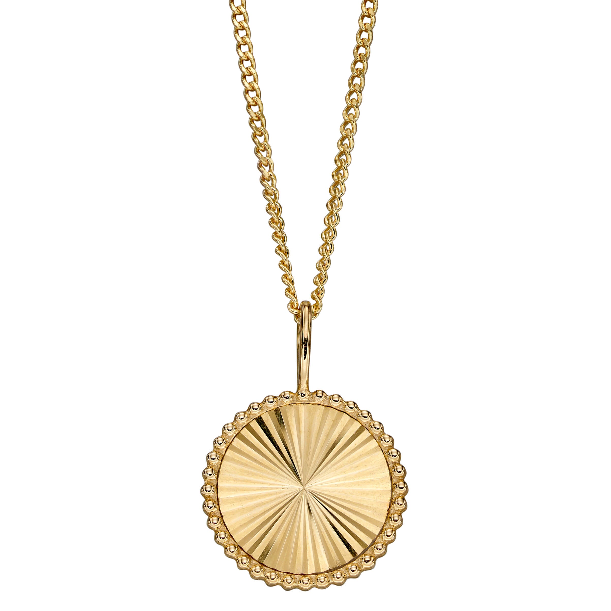 Granulation and Brushed Surface Disc Pendant