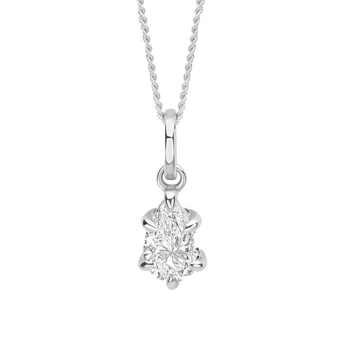 Pear Cut Solitaire Pendant