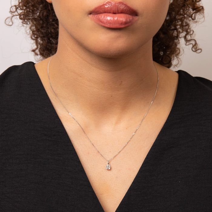 Asscher Cut Solitaire Pendant