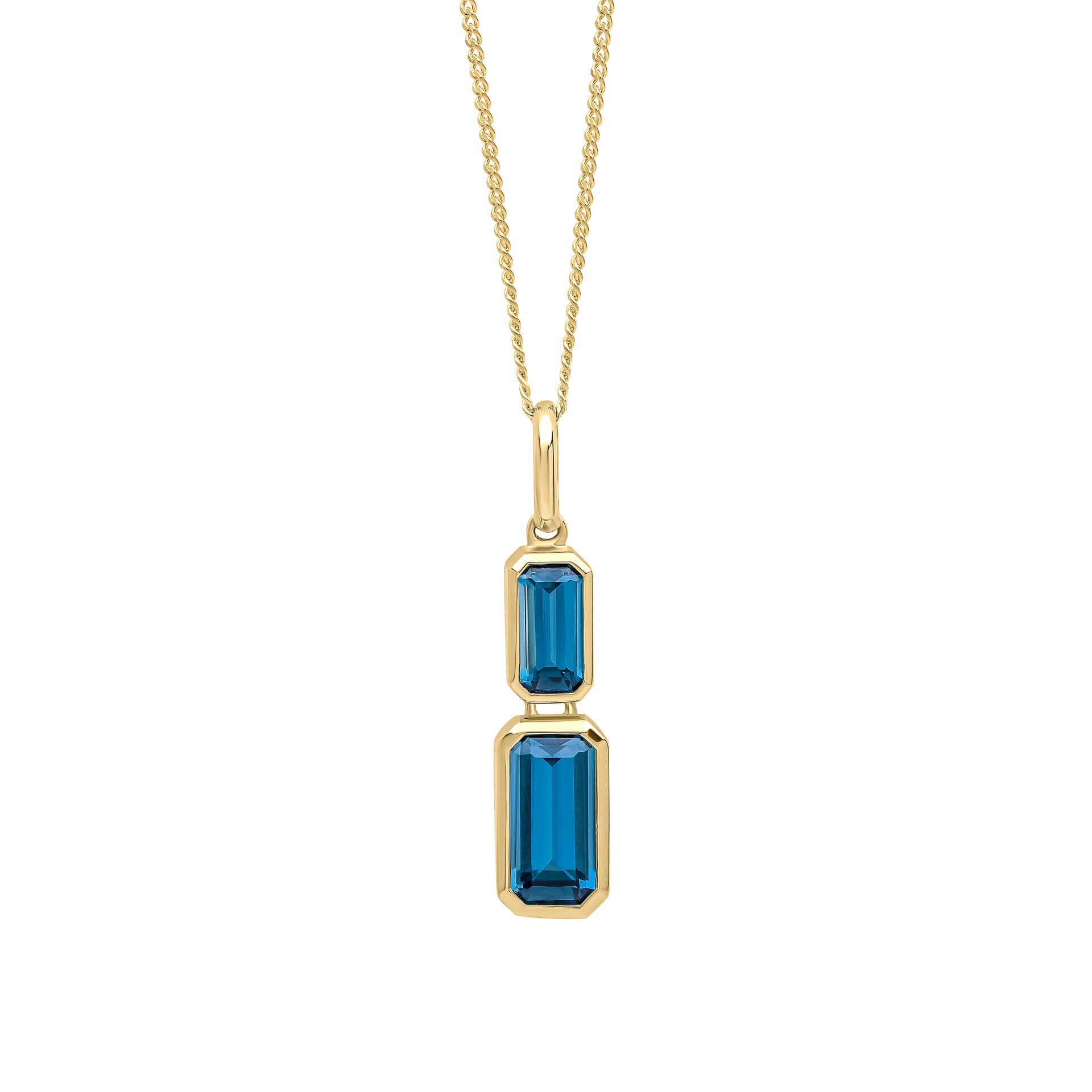 Elongated Topaz Pendant