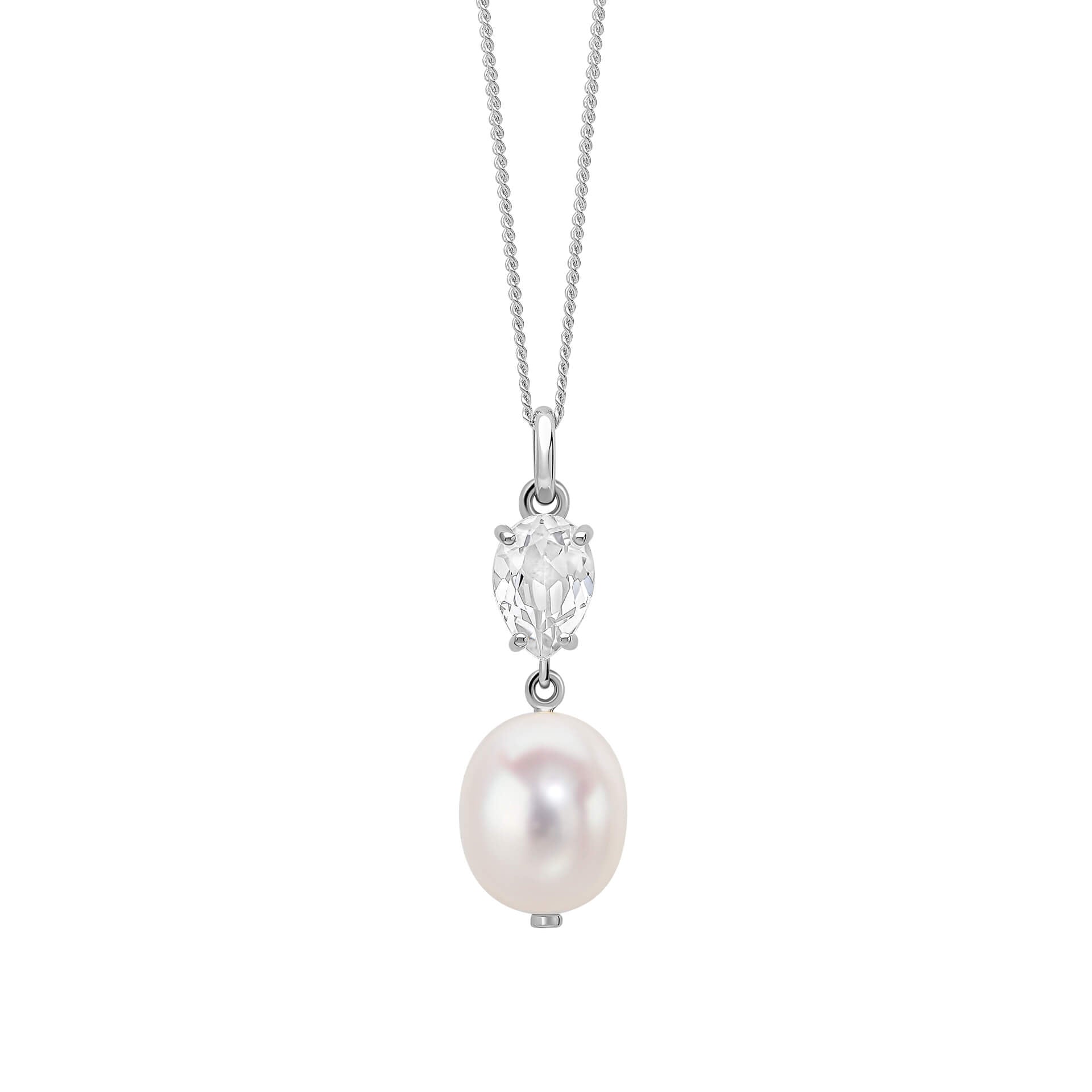 Baroque Pearl and Topaz Pendant