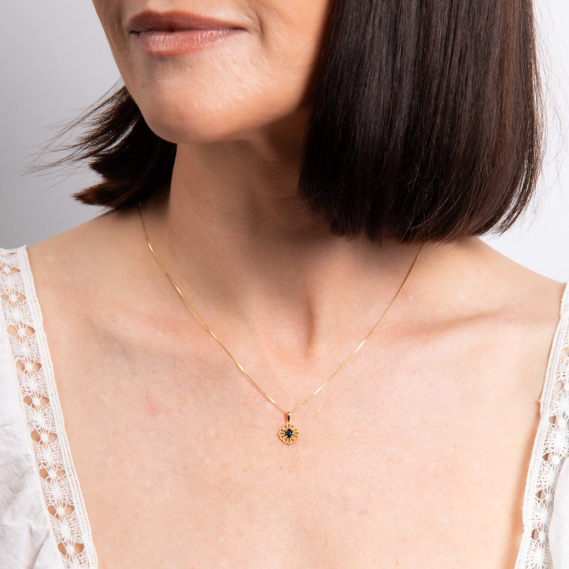 Ornate Sapphire Pendant