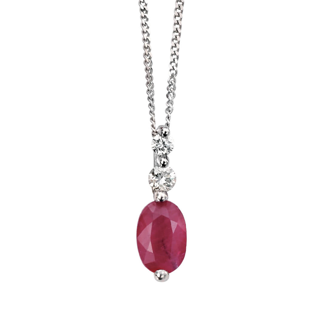 Precious Stone Drop Pendant