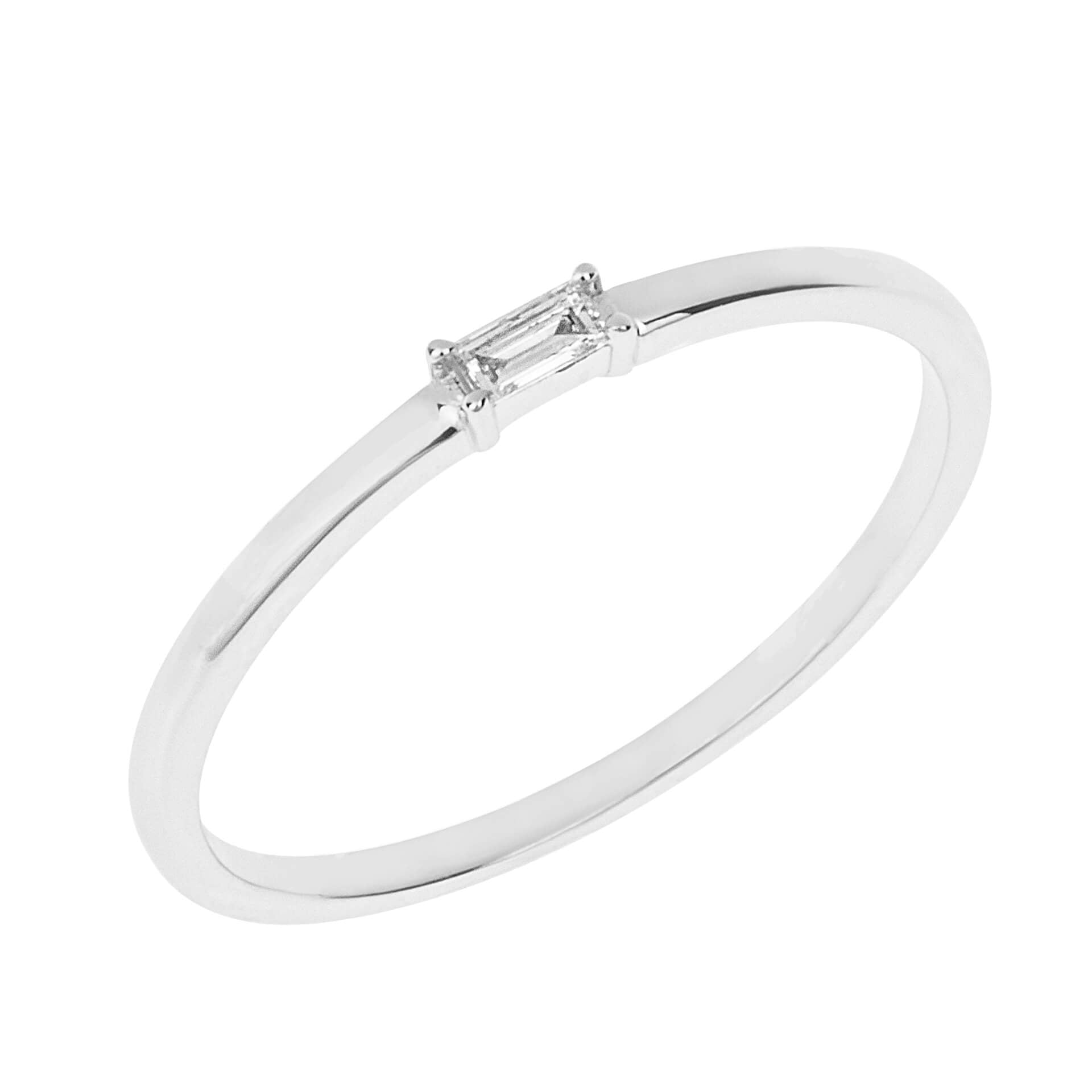 Solitaire Baguette Diamond Ring
