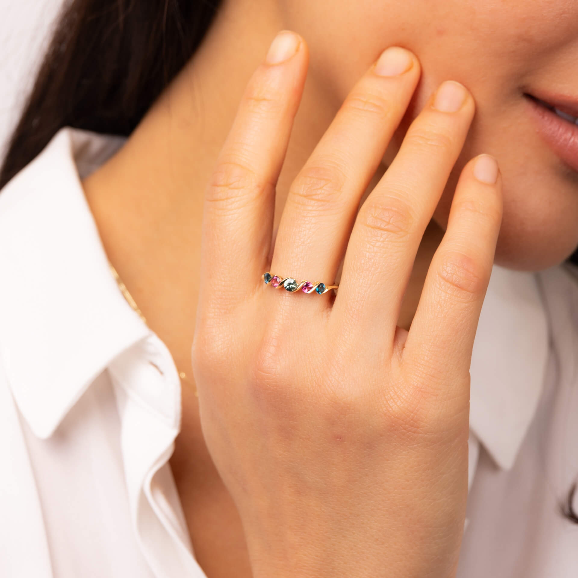 Amalfi Three Colour Twist Ring