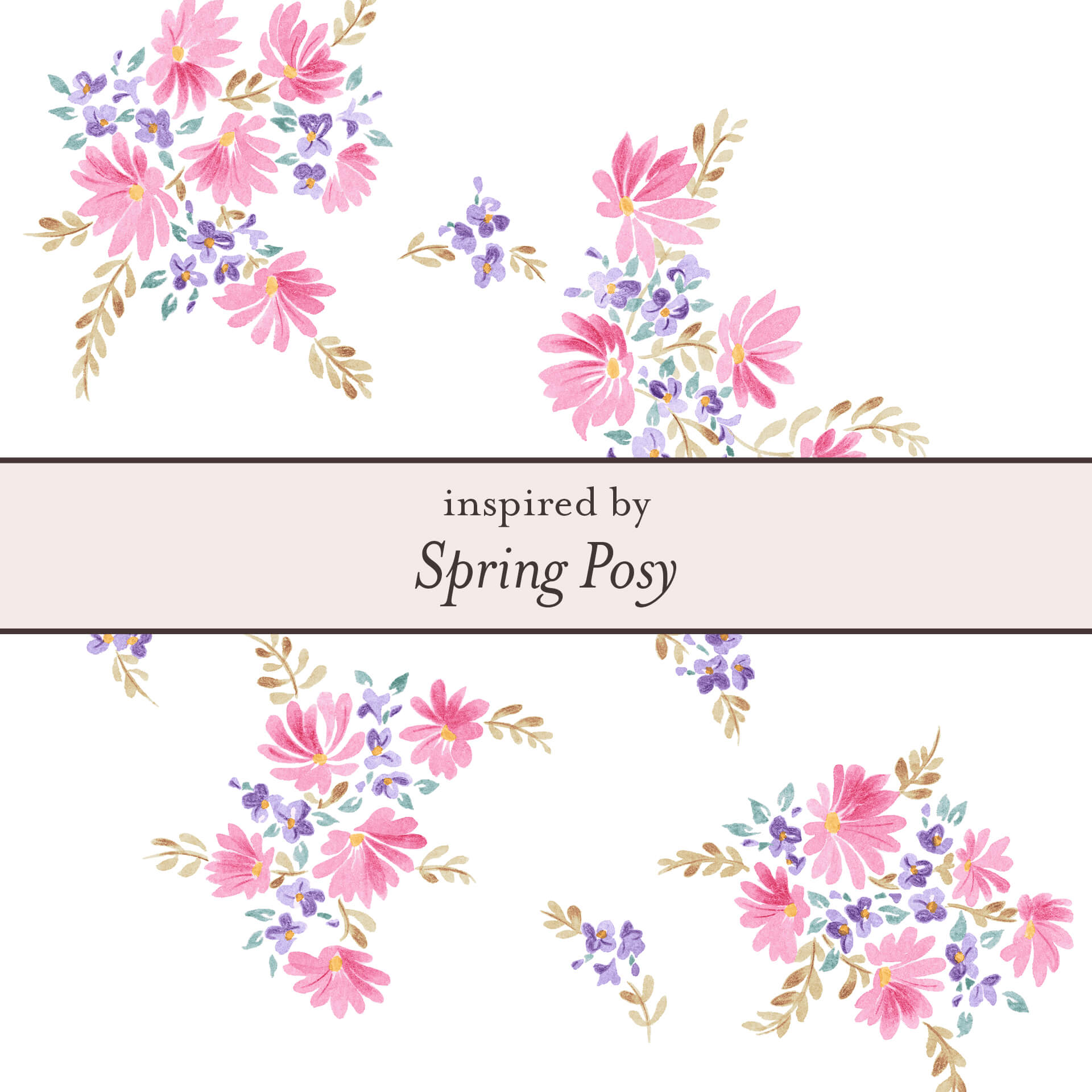 Spring Posy Vintage Heart Necklace