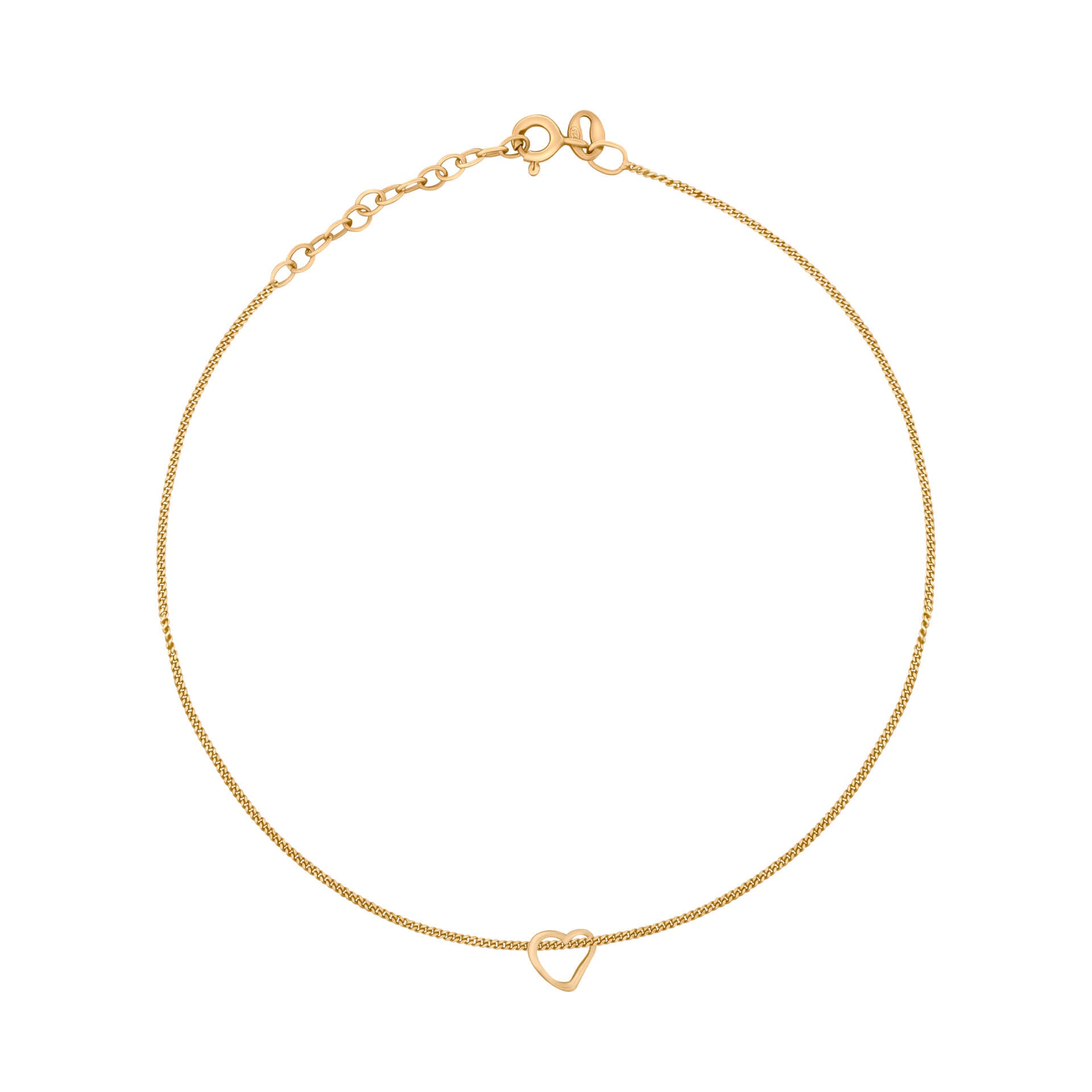 Slip-On Heart Anklet