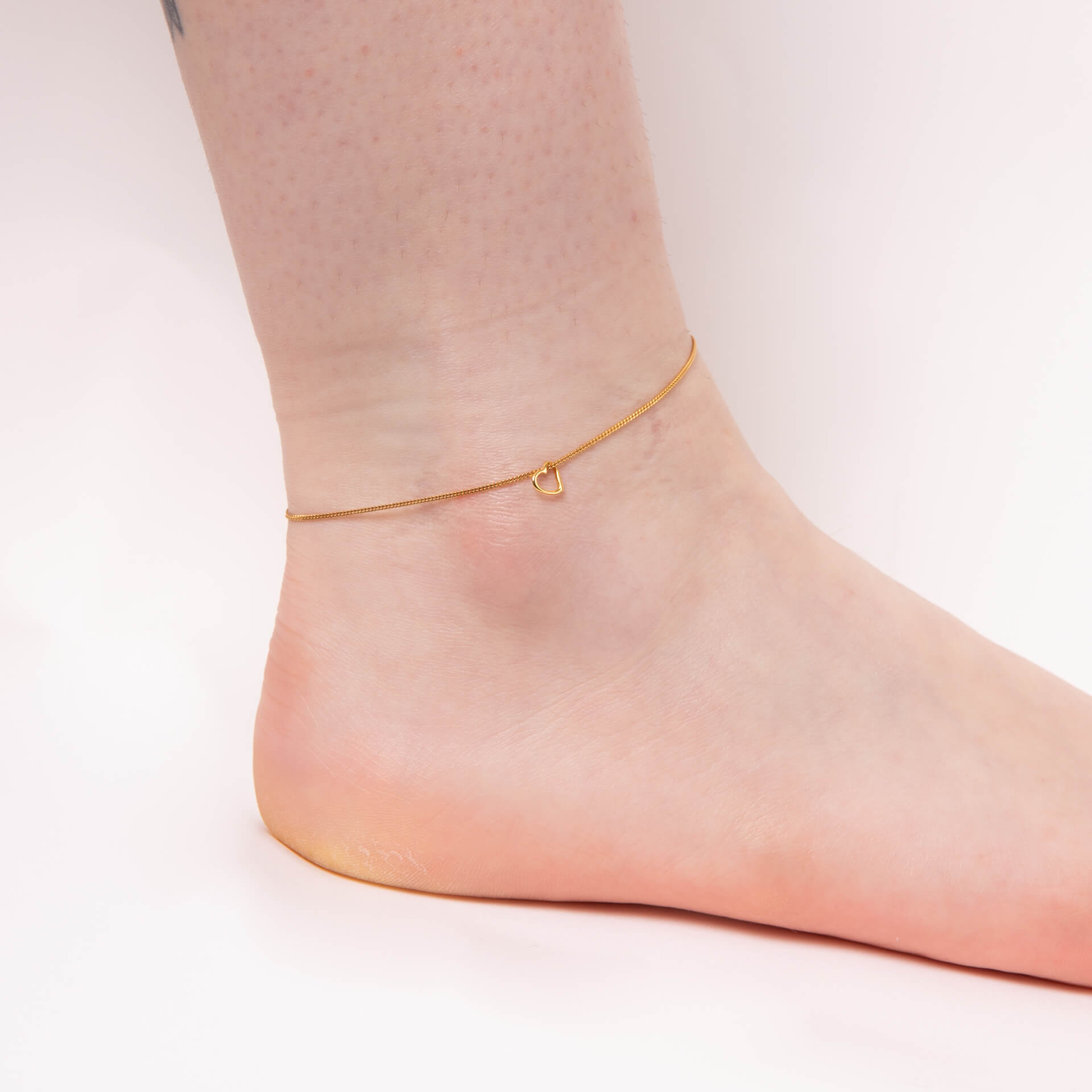 Slip-On Heart Anklet
