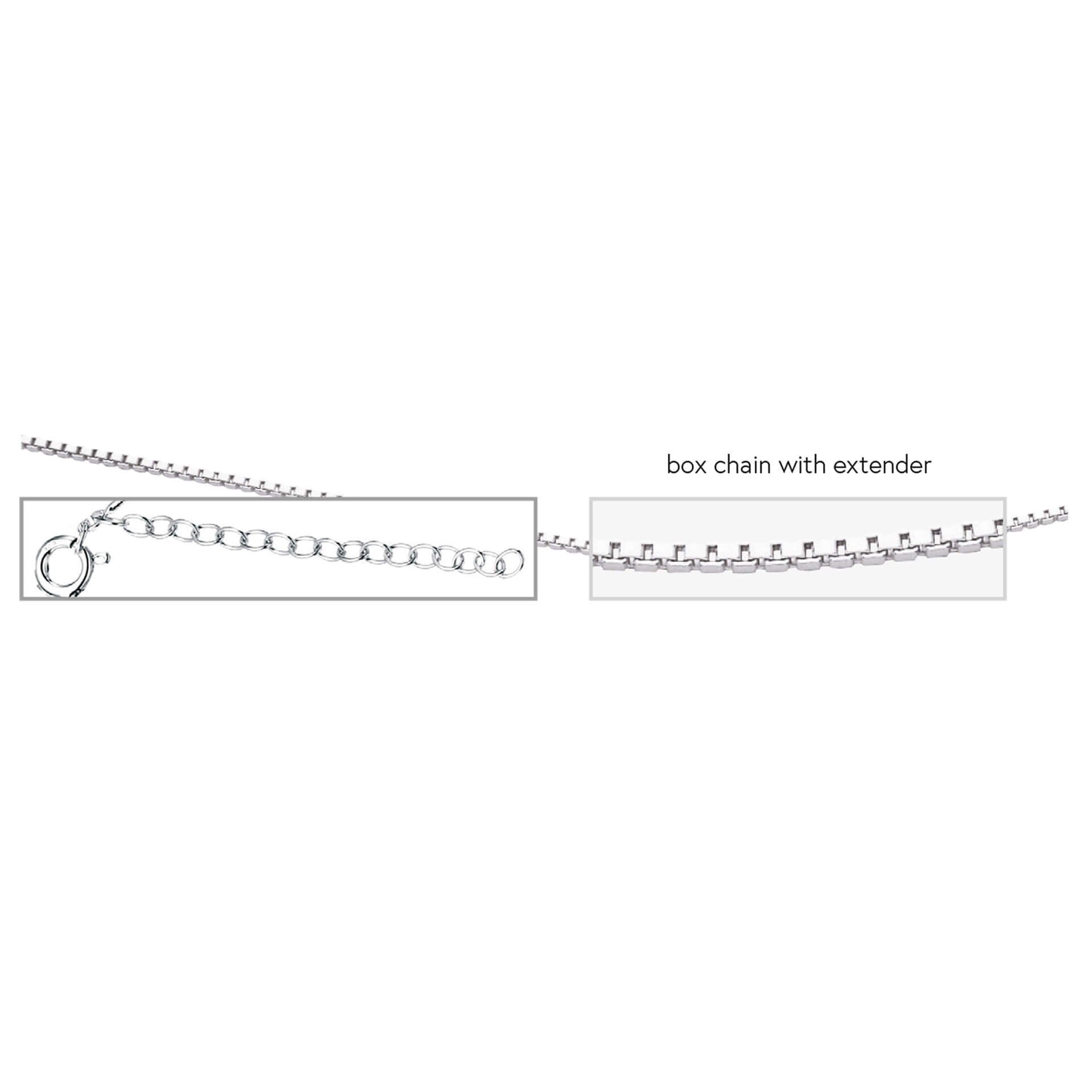 Box Chain with Extender 41cm-46cm