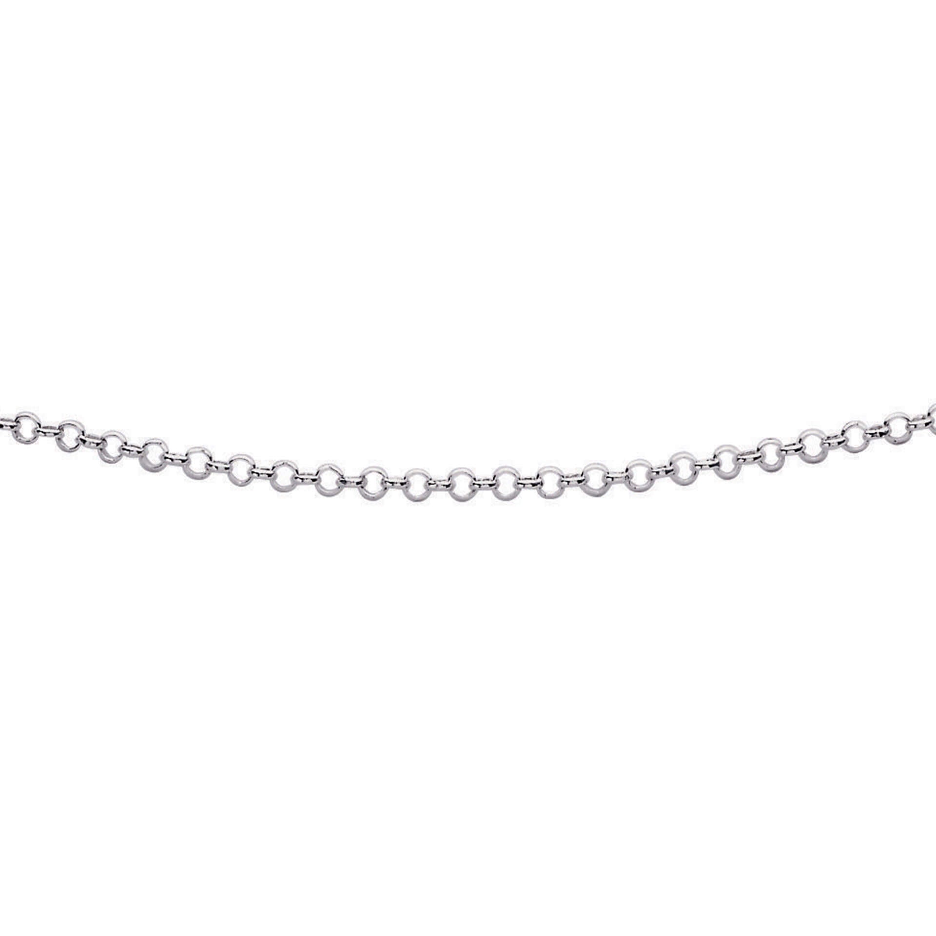 Rhodium Plated Belcher Chain with Extender 56cm-61cm