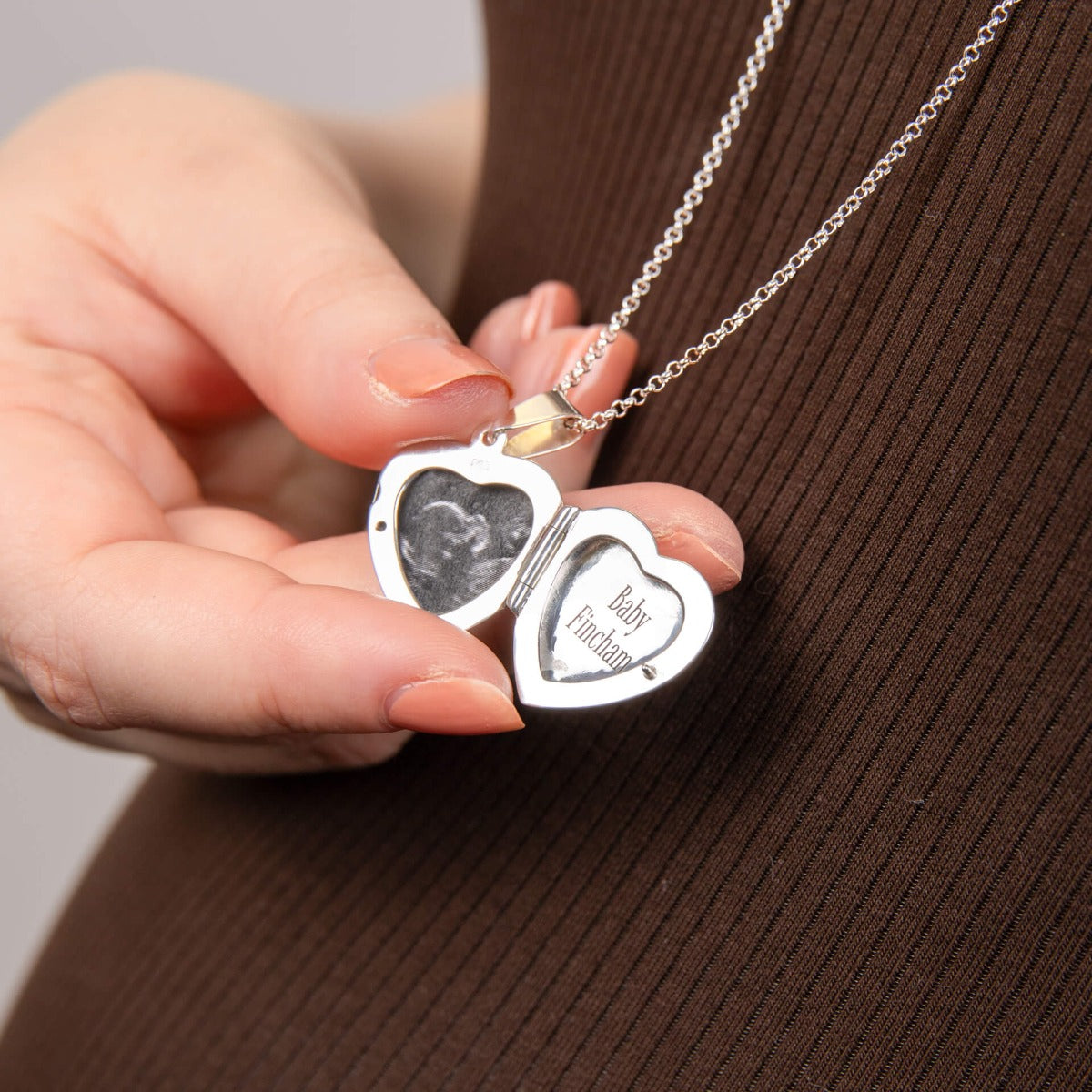 Large Silver Heart Locket