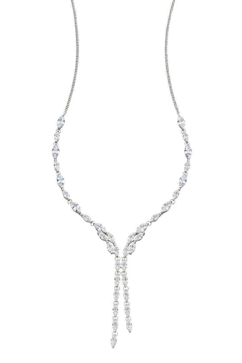 Cubic Zirconia Marquise Statement Necklace