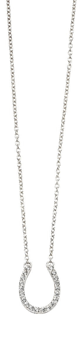 Horse Shoe Necklace with Cubic Zirconia 42-47cm