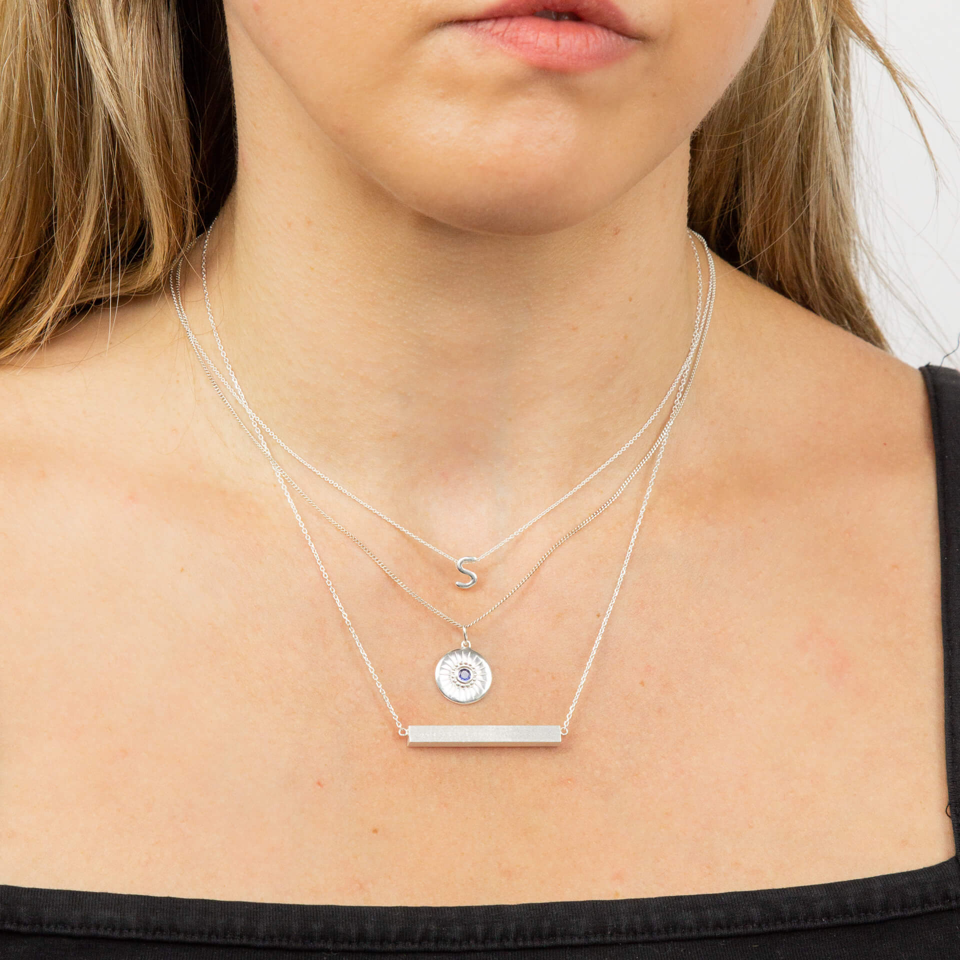 Diamond Cut Disc Pendant