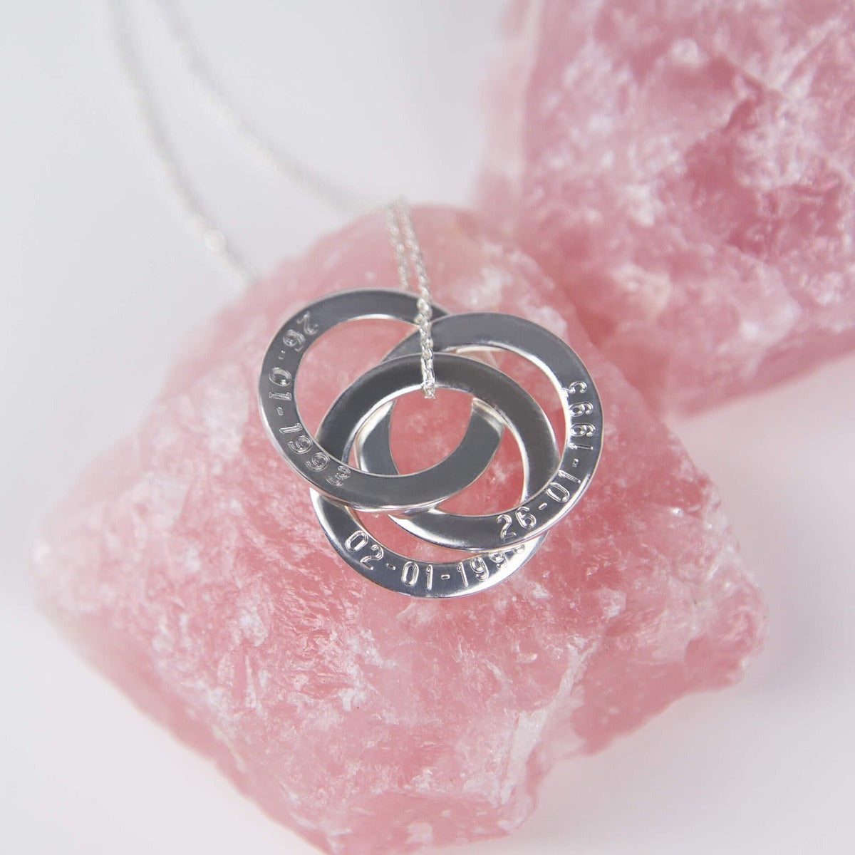 Triple Interlinked Circles Necklace