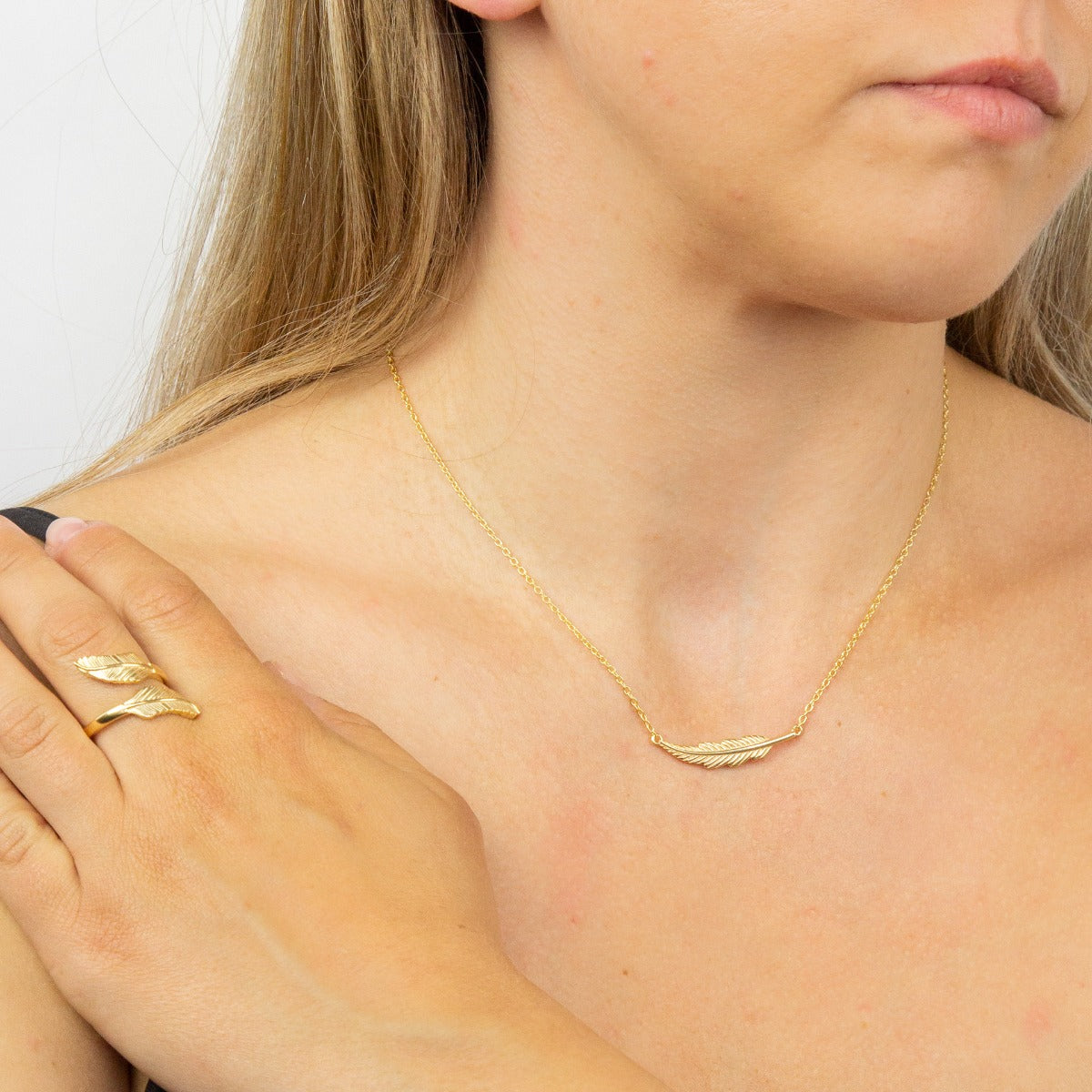 Feather Wrap Around Ring
