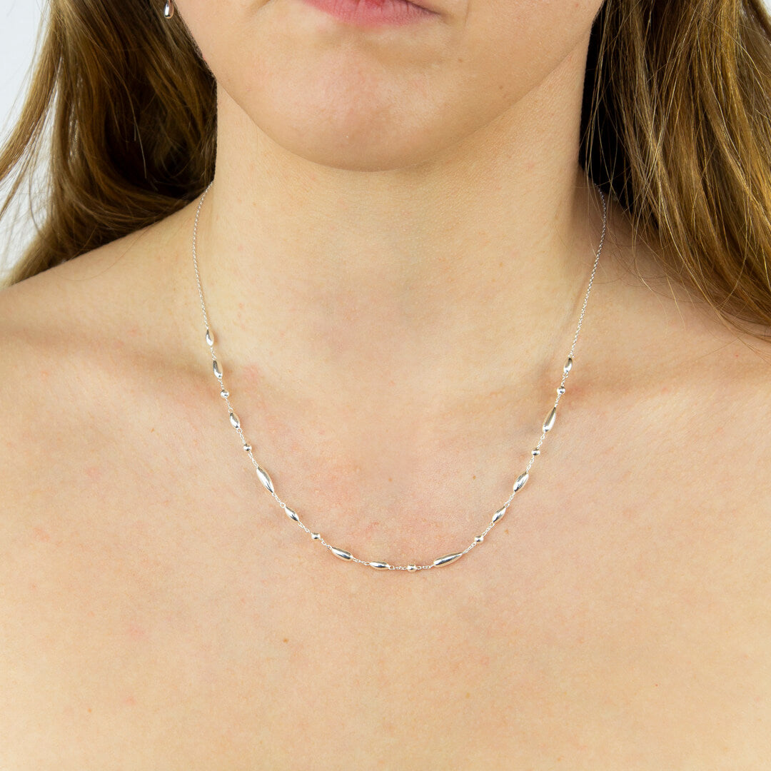 Flower Bud Station Necklace