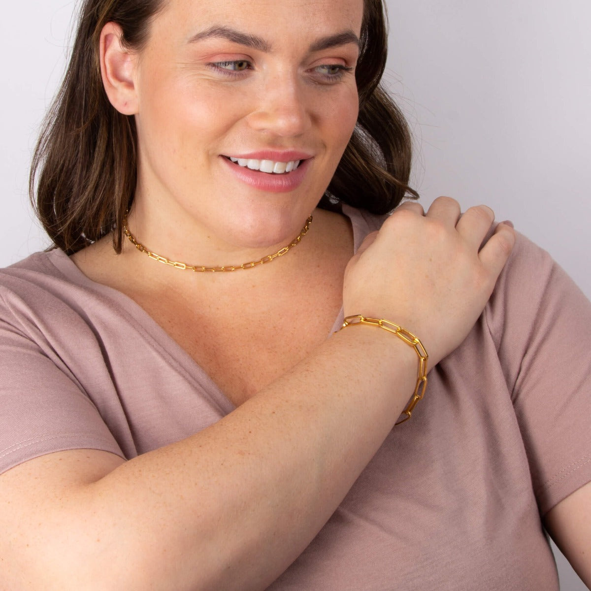 Long Link Charm Carrier Bracelet