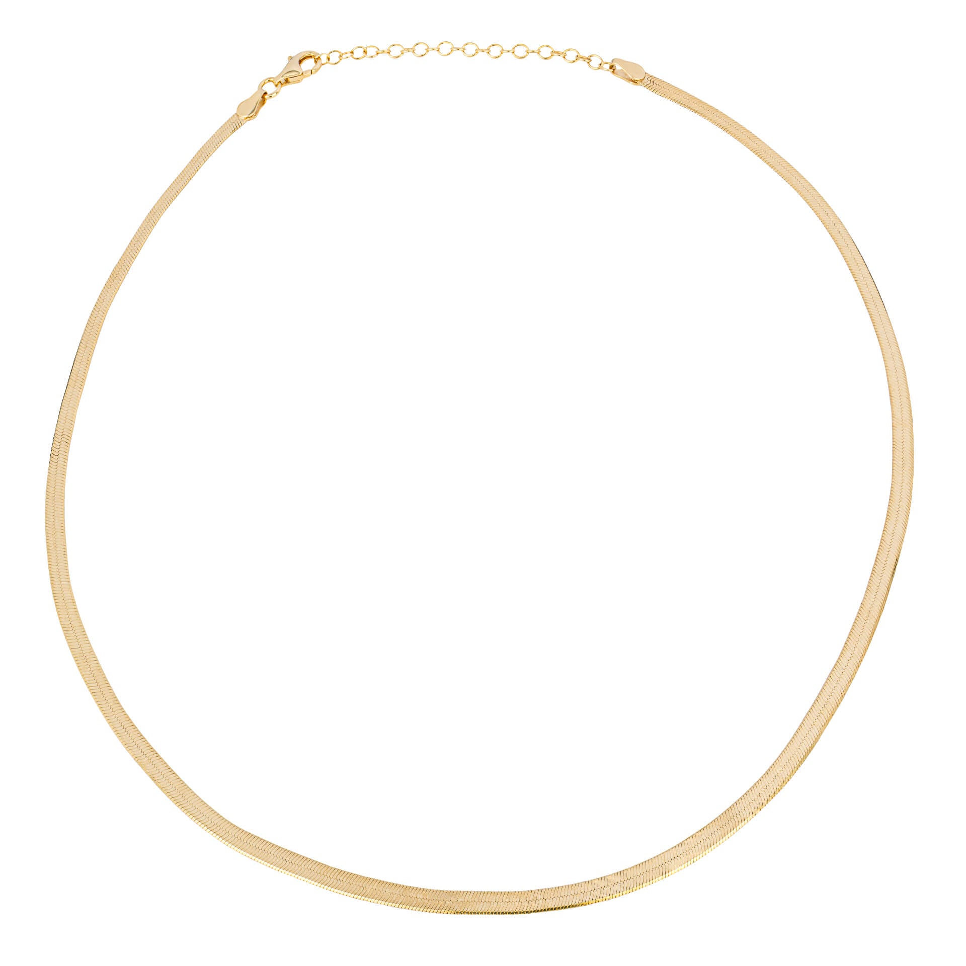 Flat Herringbone Chain Necklace