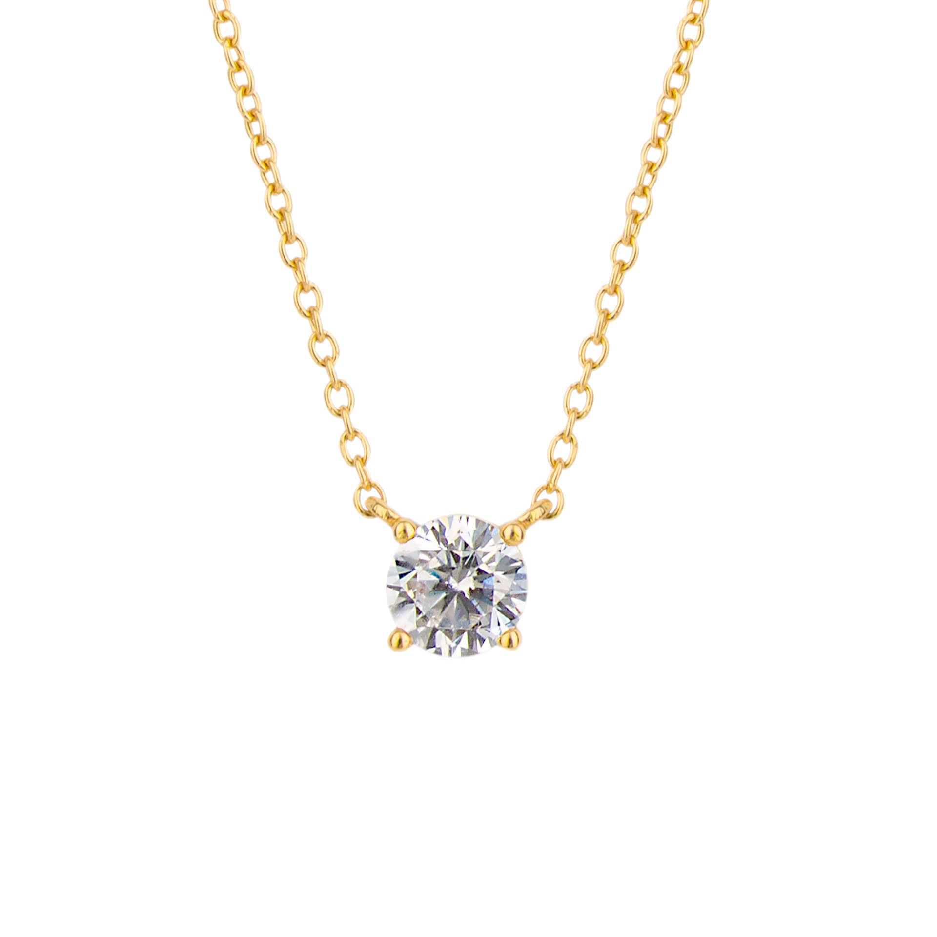 Four Claw Solitaire Necklace